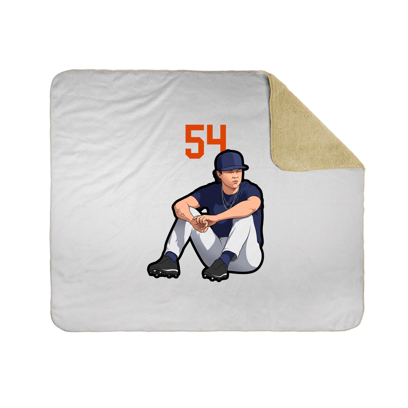 Throw Blanket — Number Top in White
