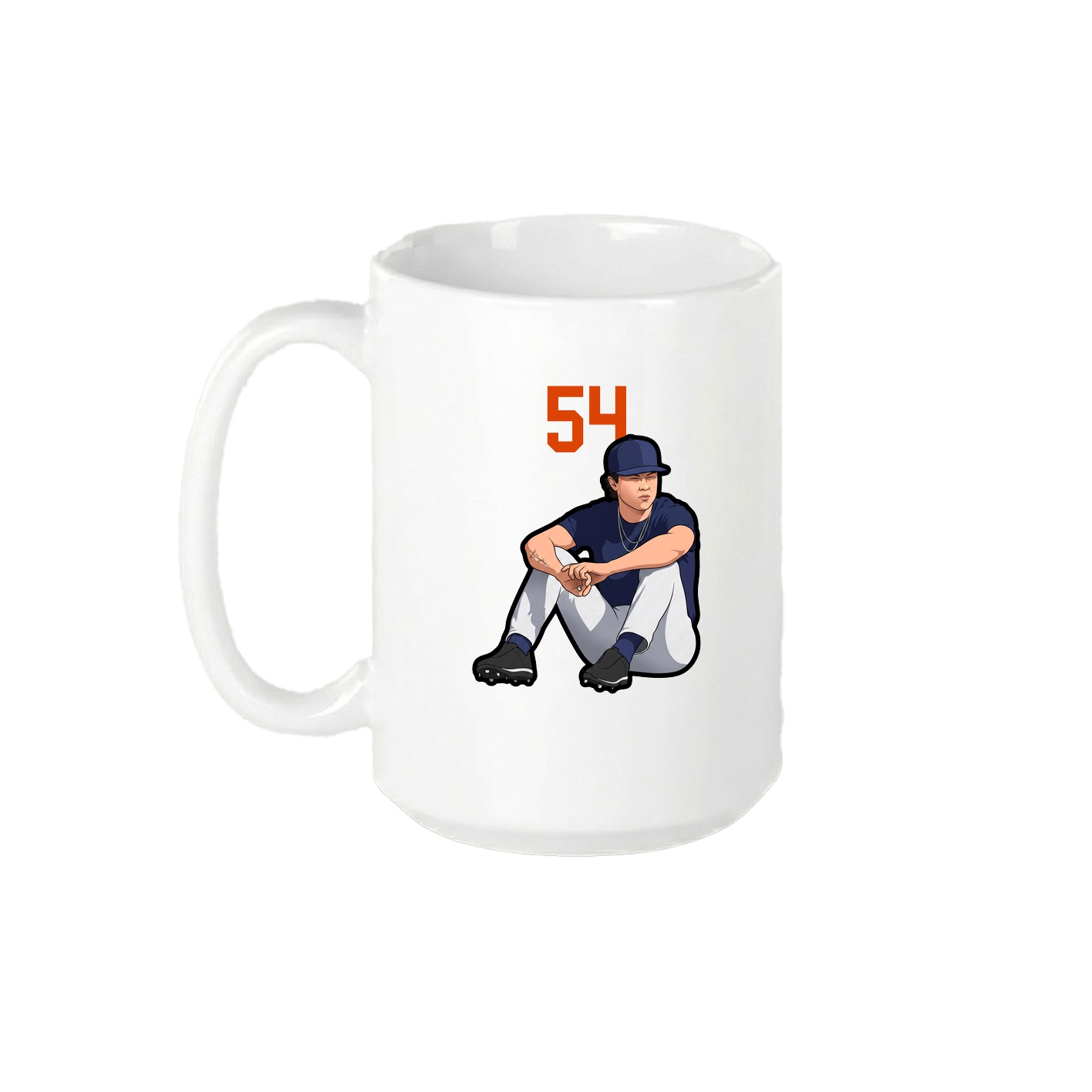 15oz Coffee Mug — Number Top in White