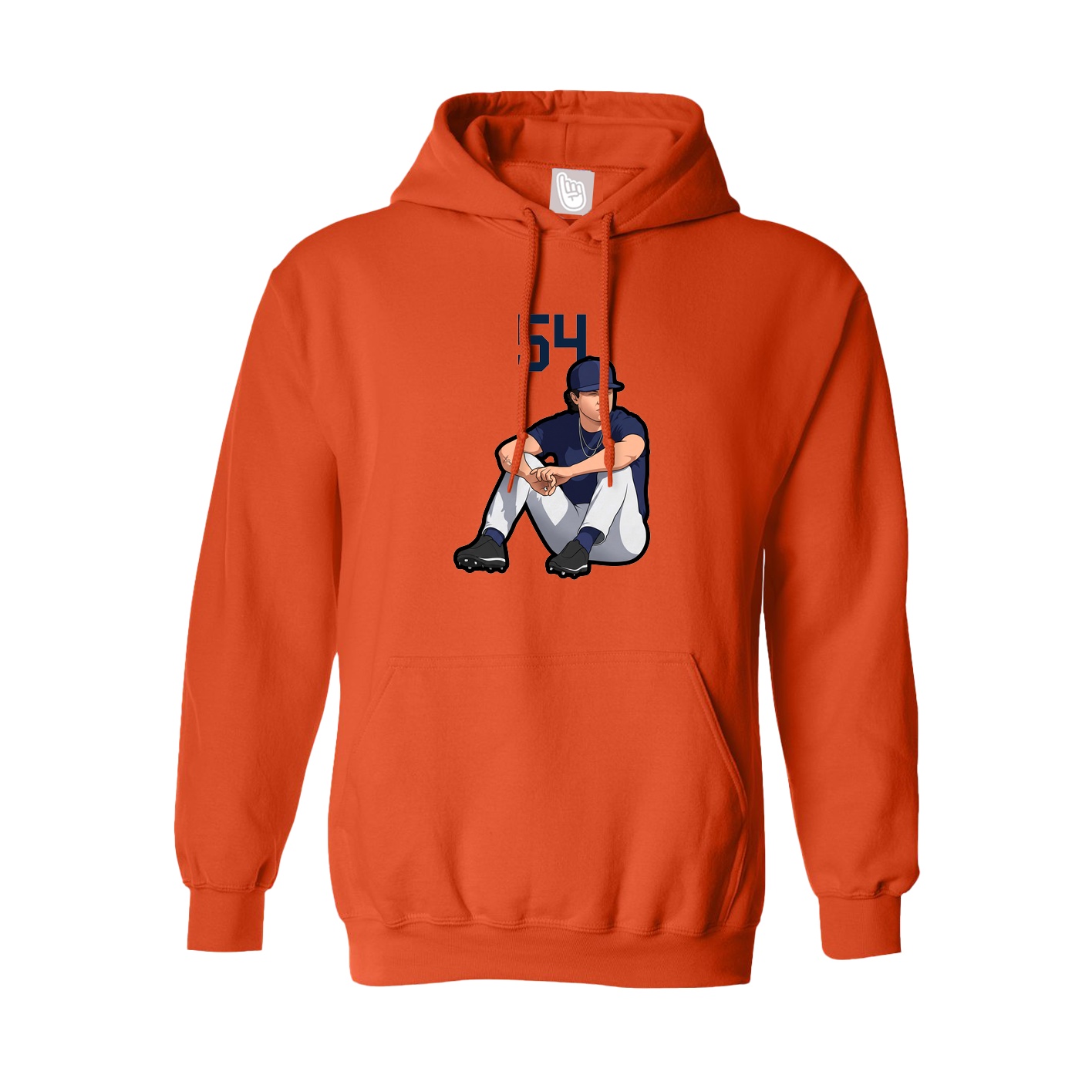Youth Hoodie — Number Top in Orange