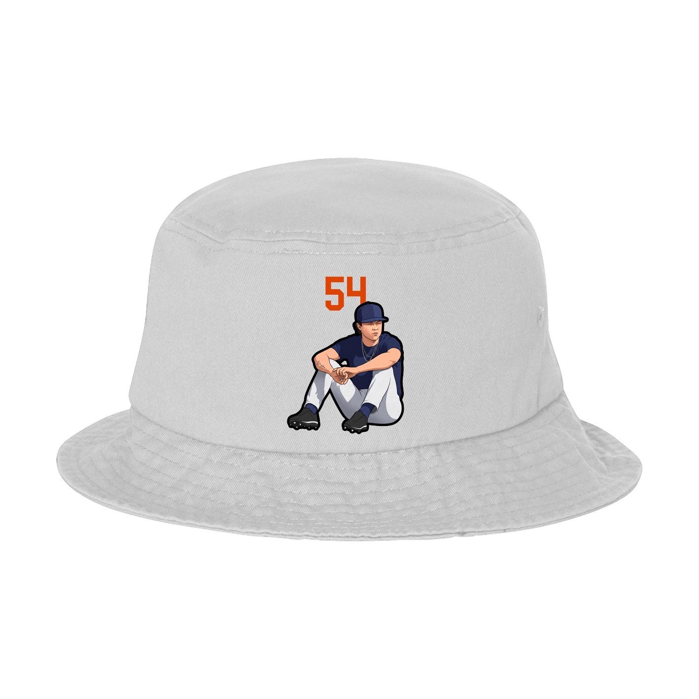Bucket Cap — Number Top in White