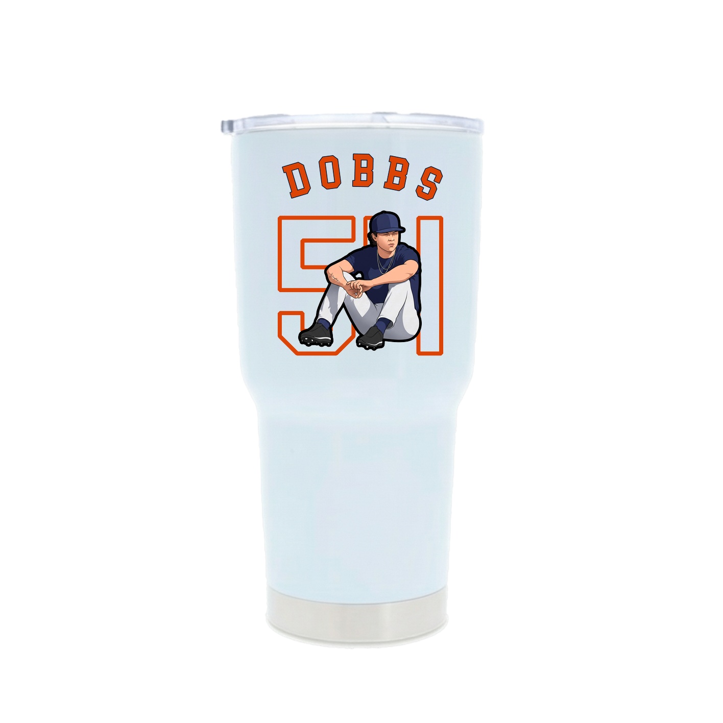 30oz Stainless Steel Tumbler — Shirsey Arch in White