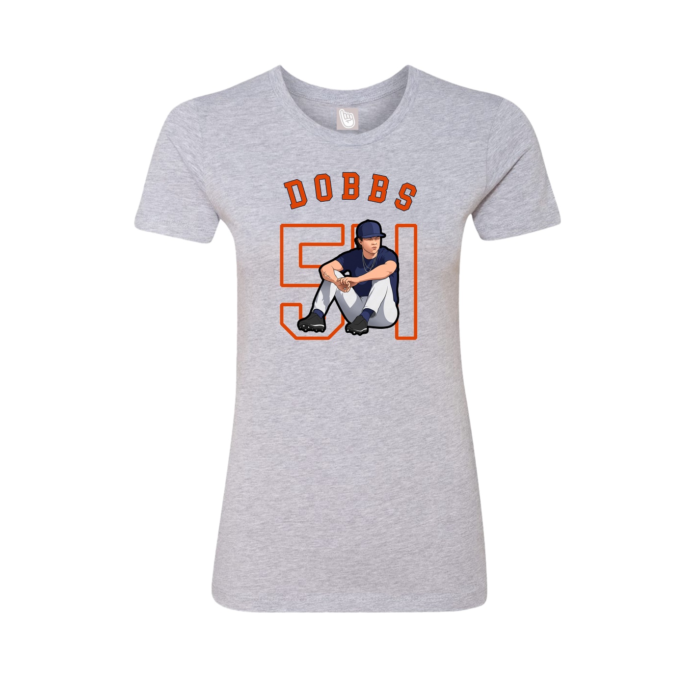 Fitted Women's Tee — Shirsey Arch in Grey