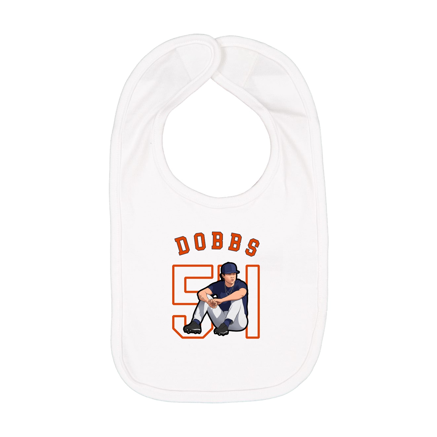 Infant Bib — Shirsey Arch in White