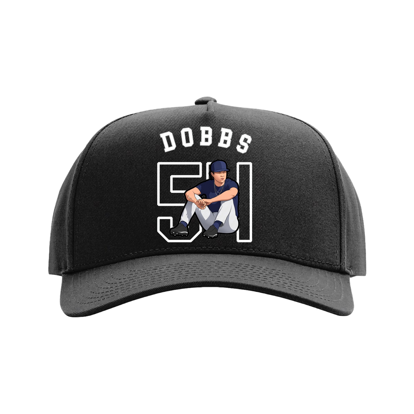 Full Fabric Five-Panel Champ Cap — Shirsey Arch in Black