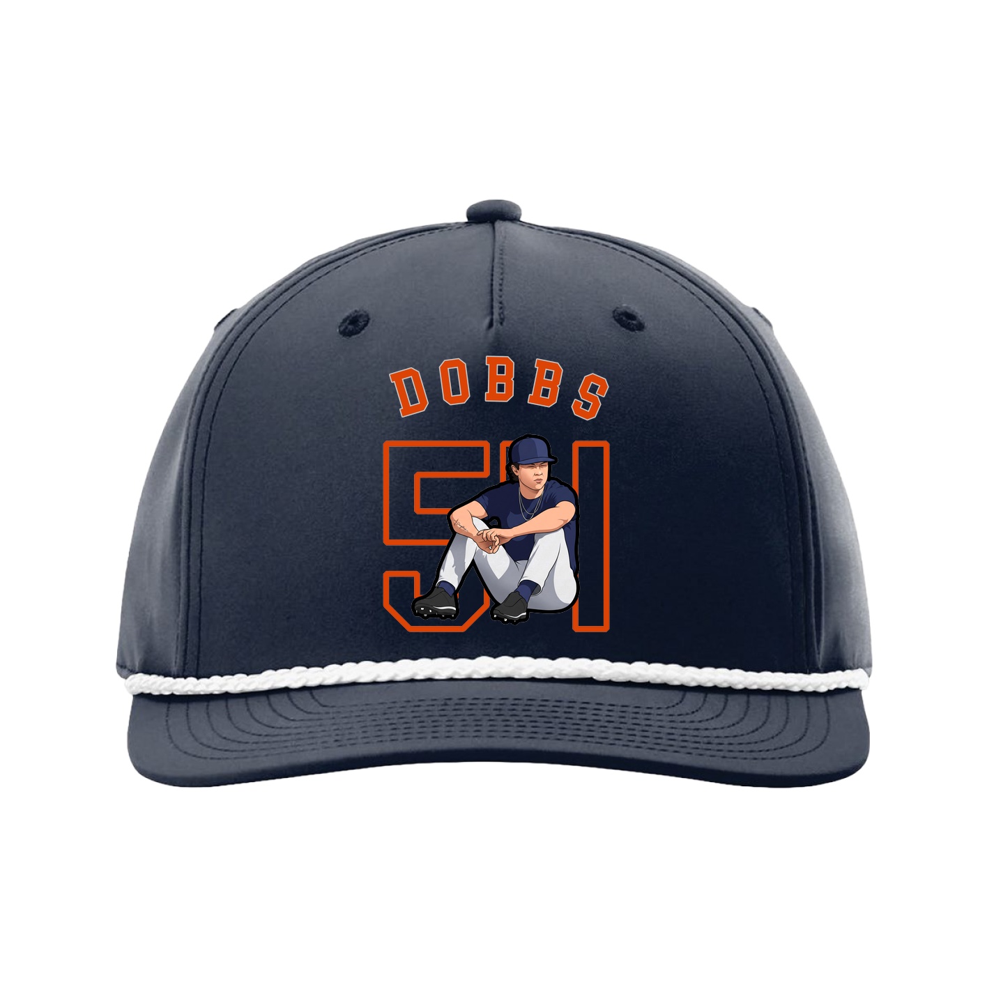 Five-Panel Classic Rope Cap — Shirsey Arch in Navy