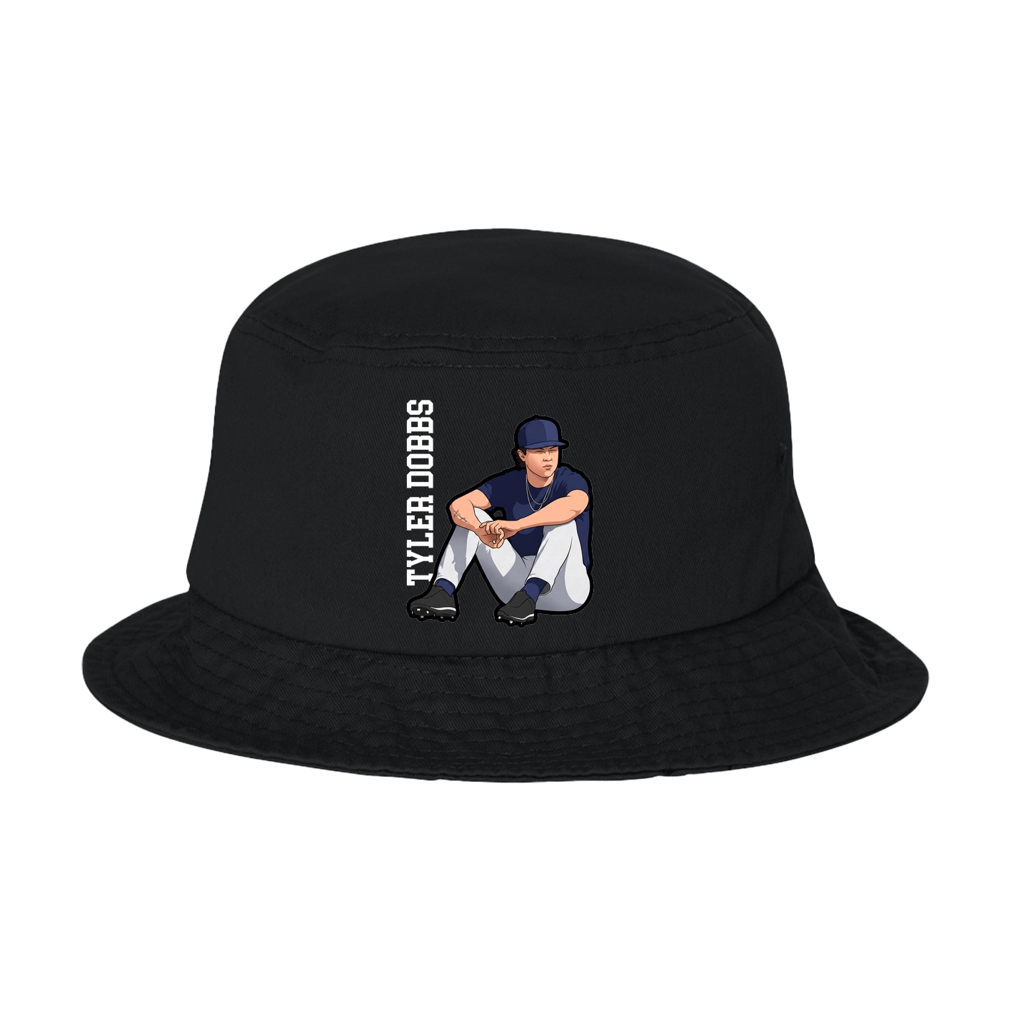 Bucket Cap — Name Vertical in Black