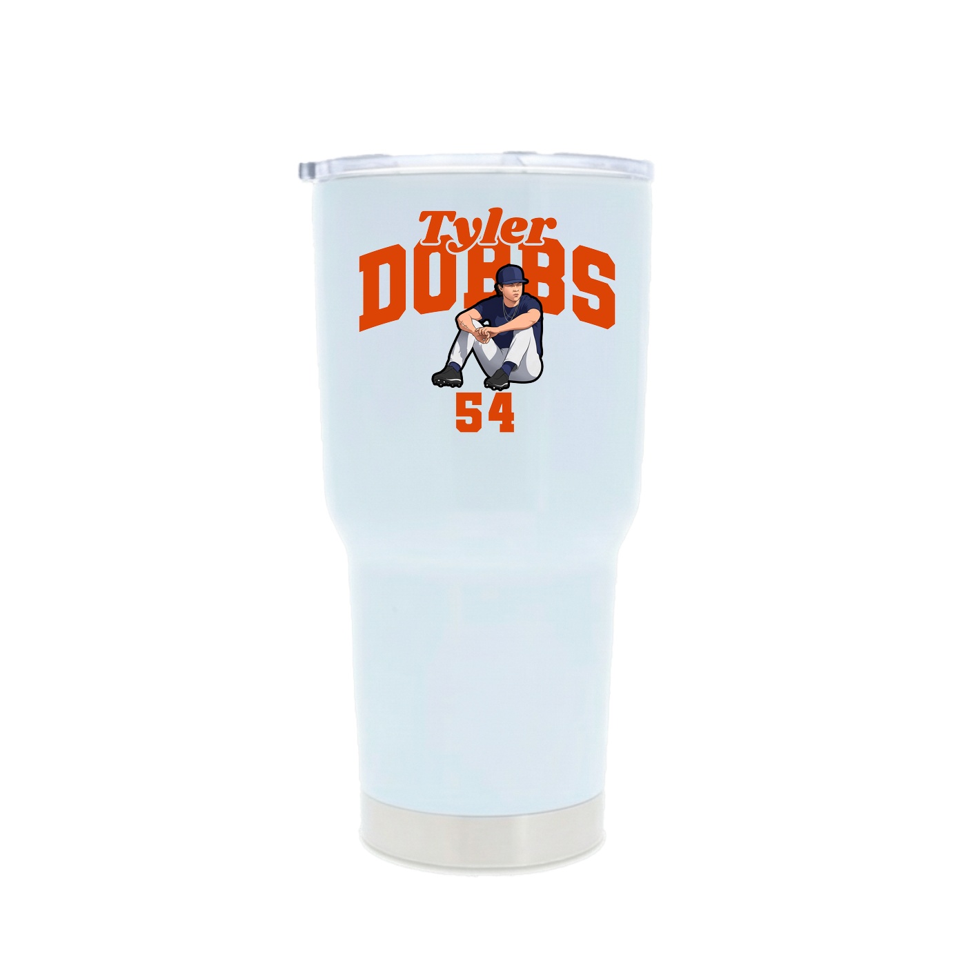 30oz Stainless Steel Tumbler — Signature Arch in White