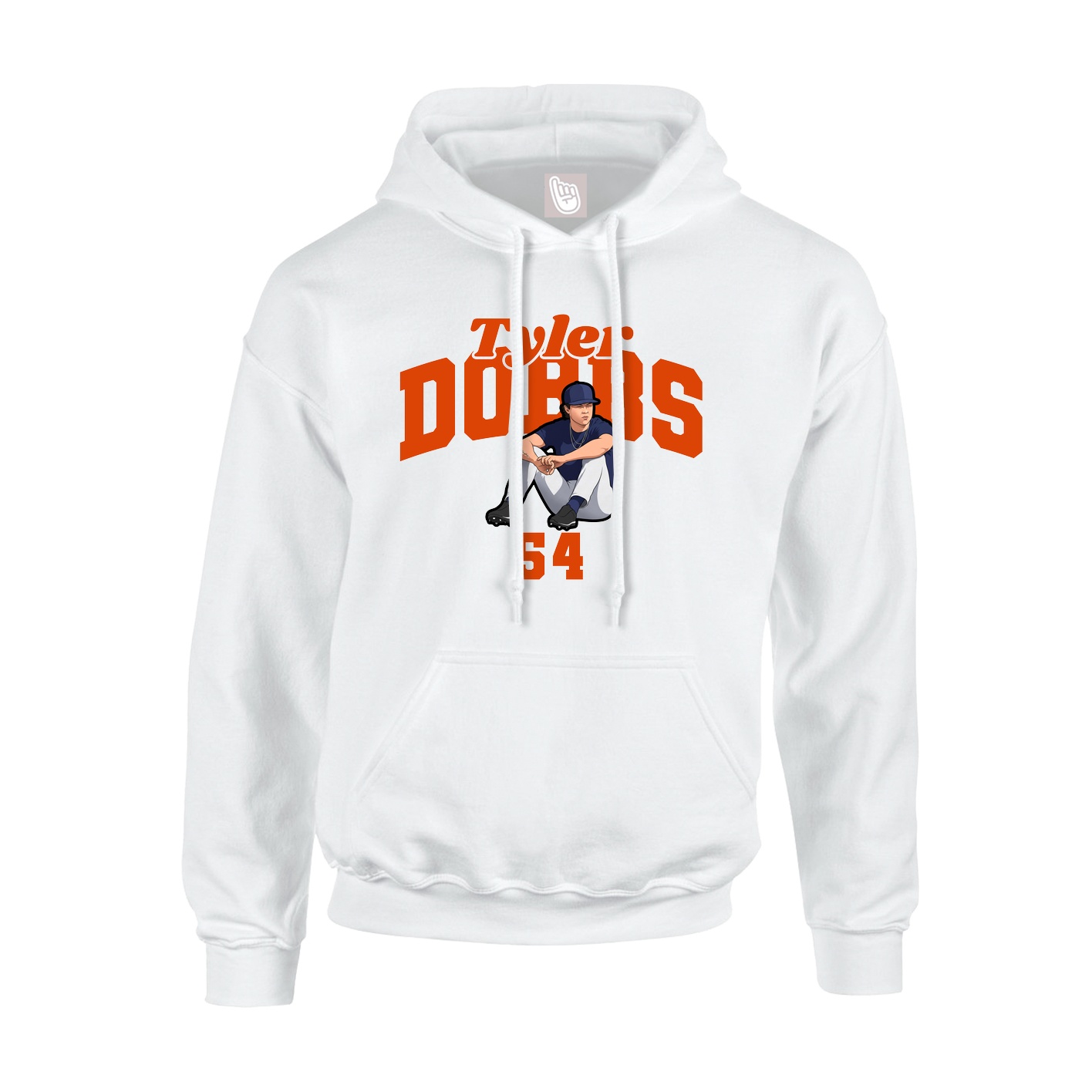 Hoodie — Signature Arch in White