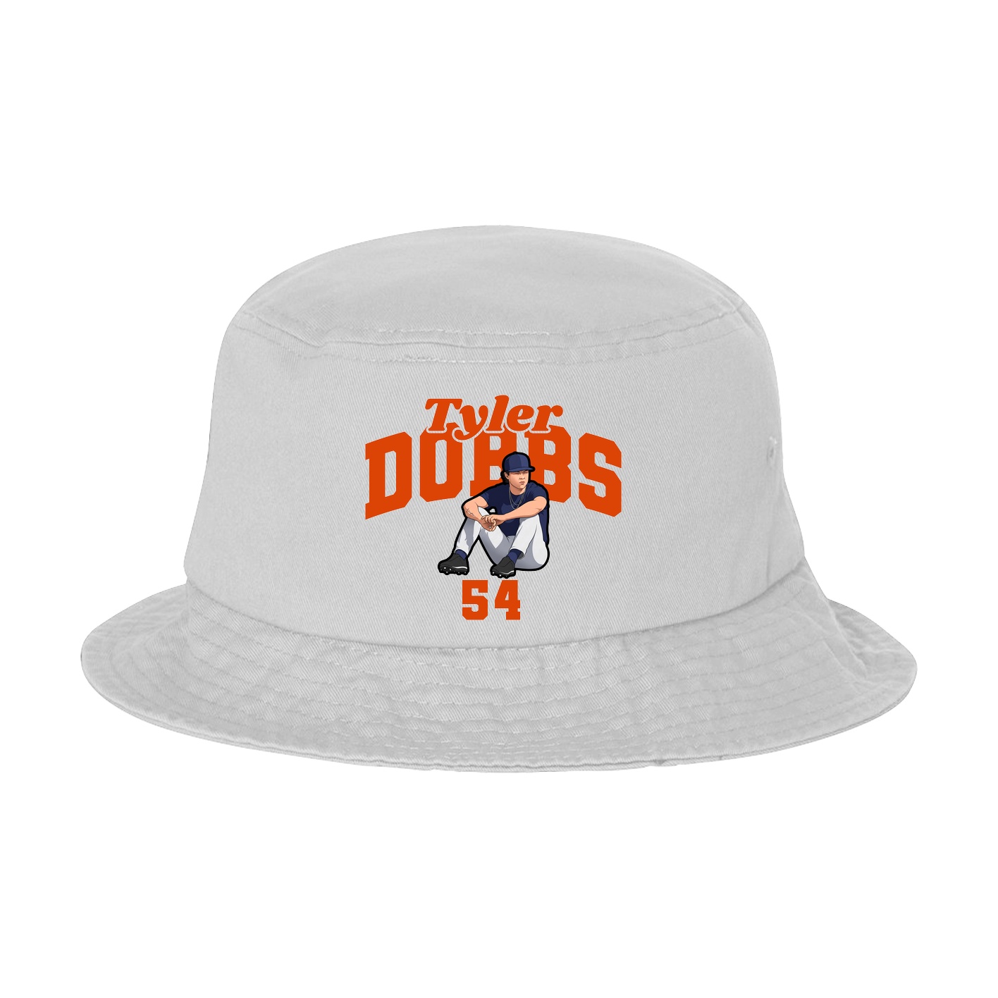 Bucket Cap — Signature Arch in White