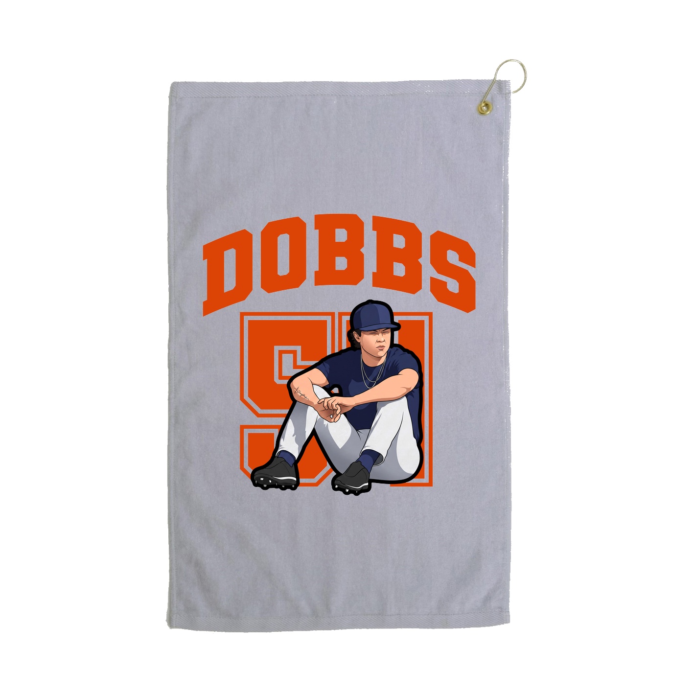 Golf Towel — Number in Grey