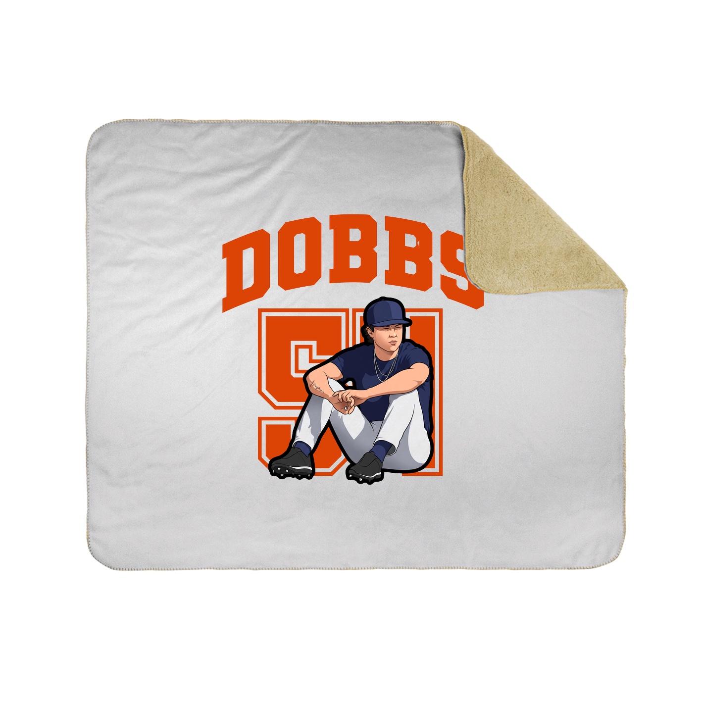 Throw Blanket — Number in White