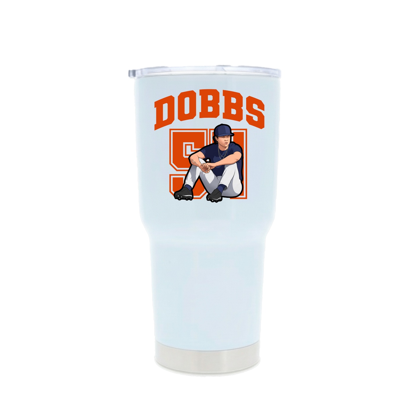 30oz Stainless Steel Tumbler — Number in White