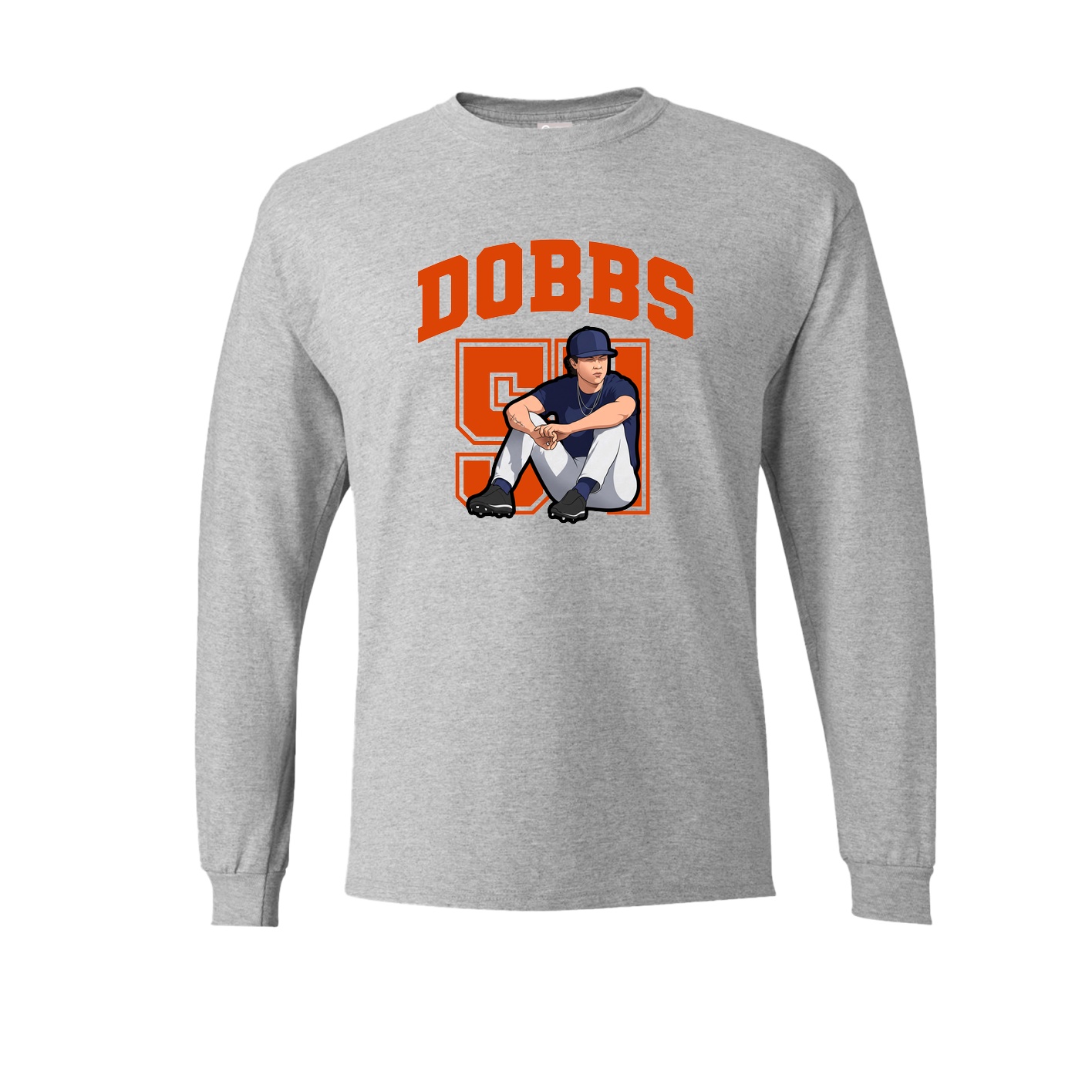 Long Sleeve Tee — Number in Grey