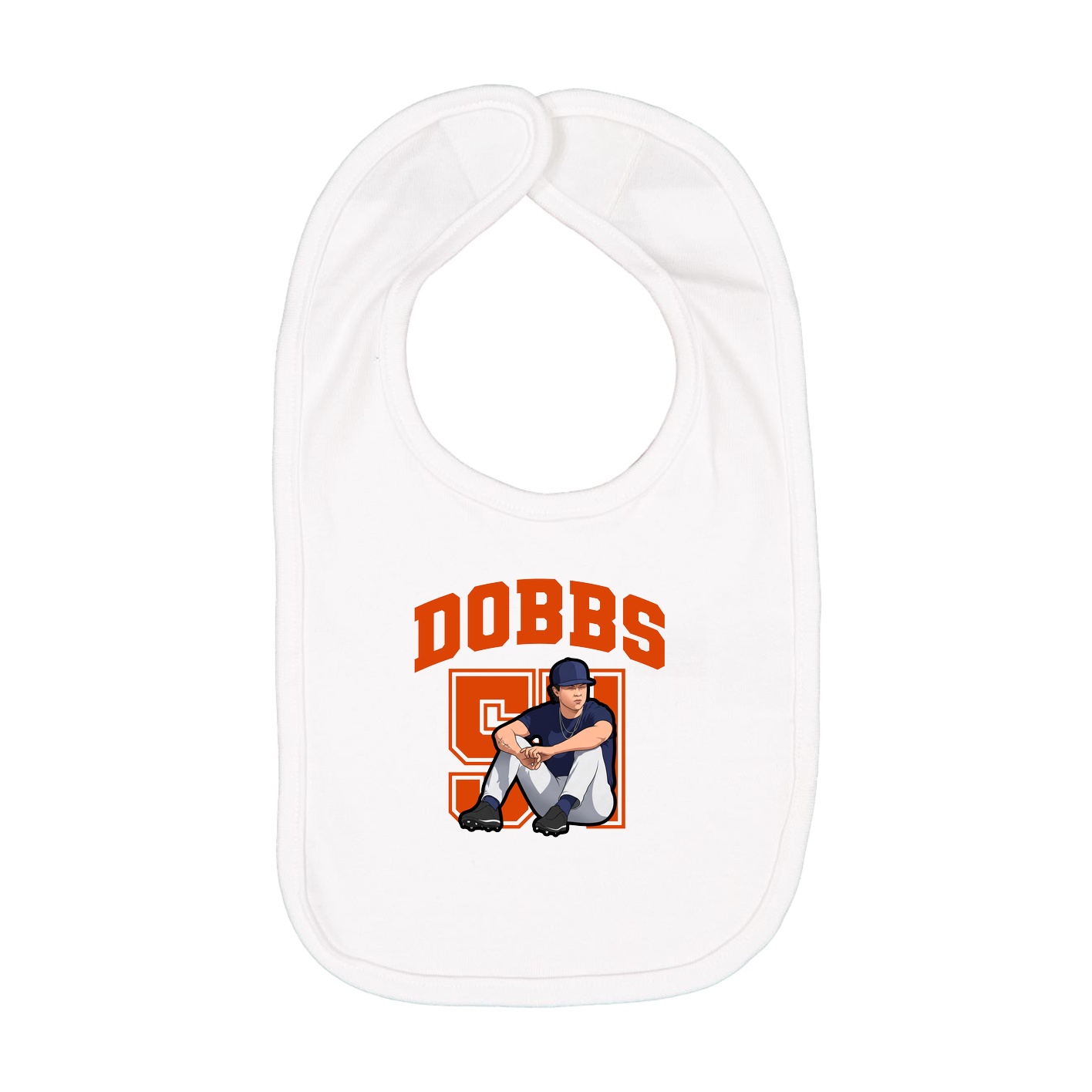 Infant Bib — Number in White