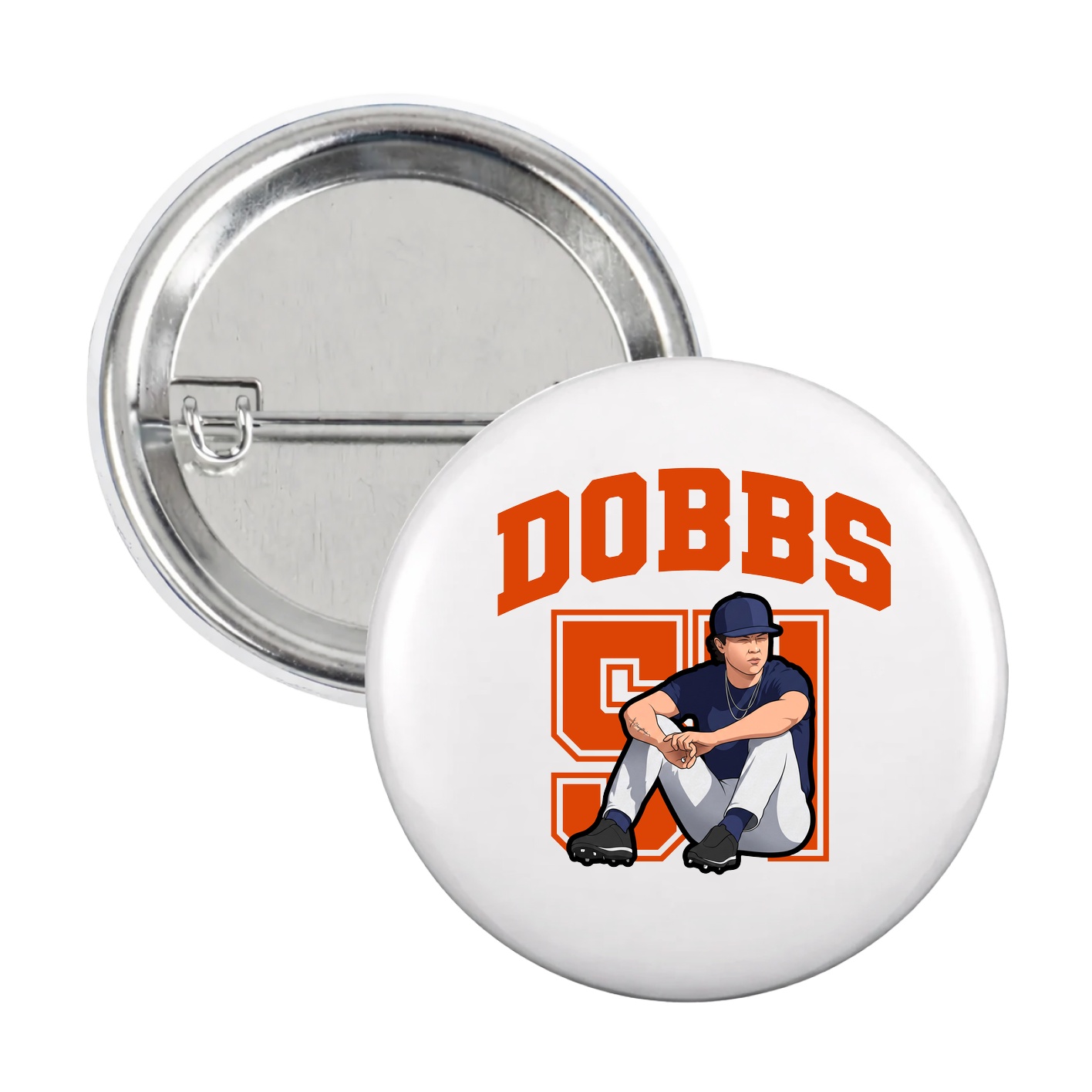 Game Day Button — Number in White