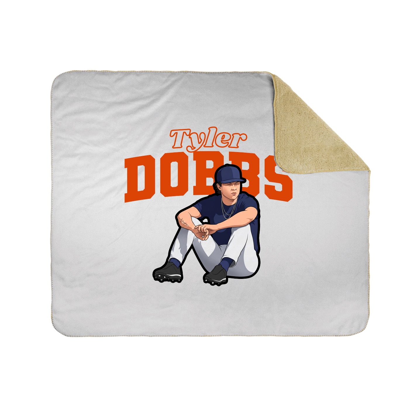 Throw Blanket — Name Arch in White
