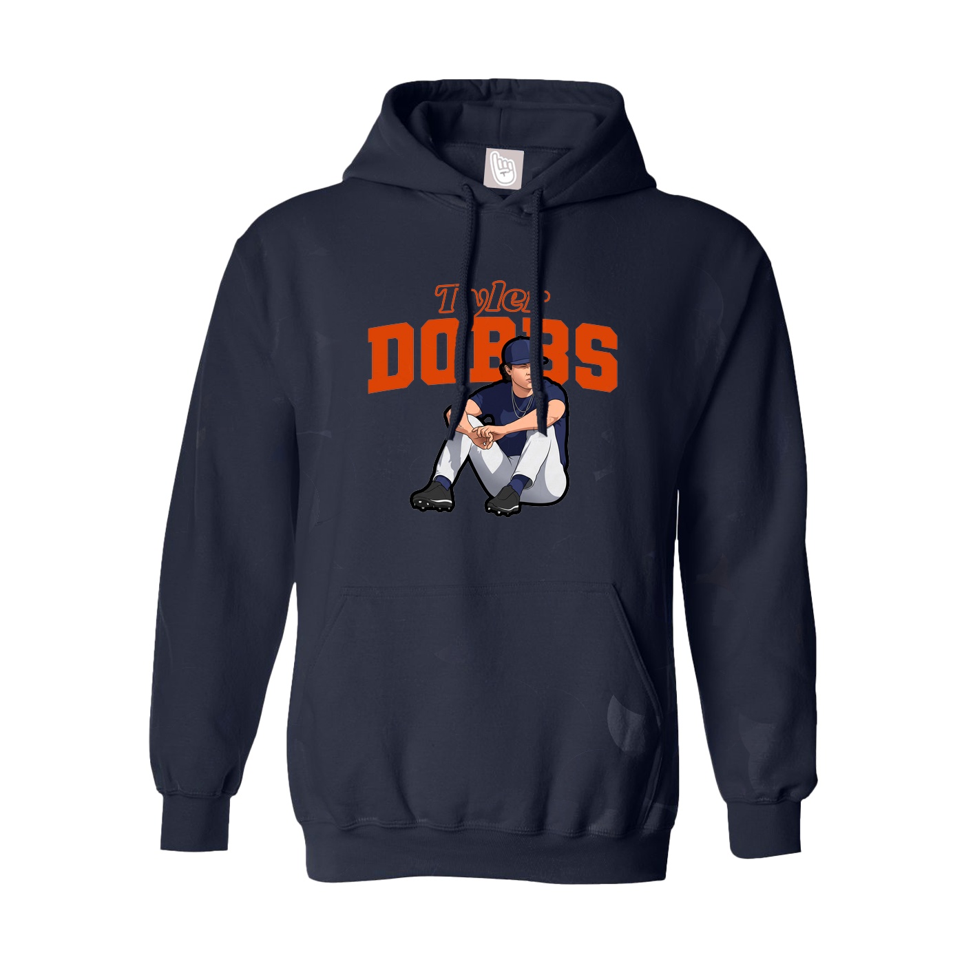 Youth Hoodie — Name Arch in Navy