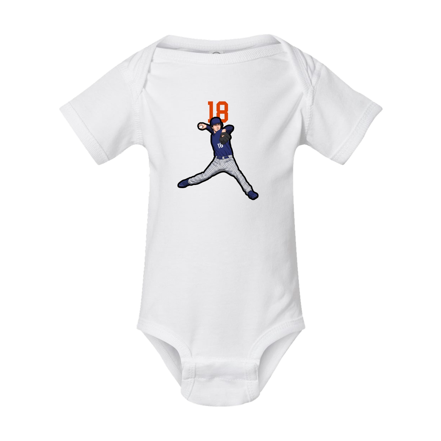Baby Onesie — Number Top in White