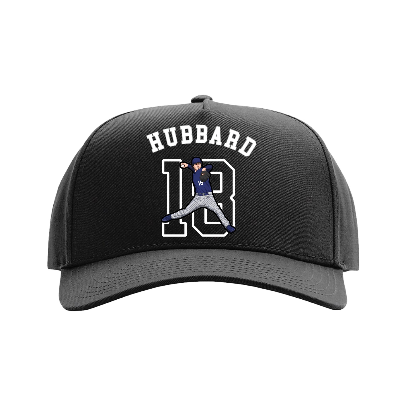 Full Fabric Five-Panel Champ Cap — Shirsey Arch in Black