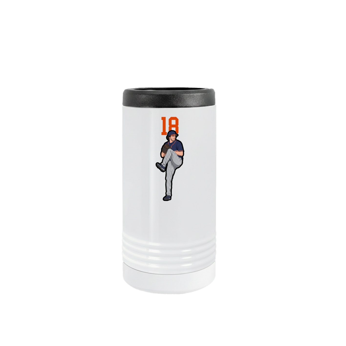 Slim Beverage Holder — Number Top in White