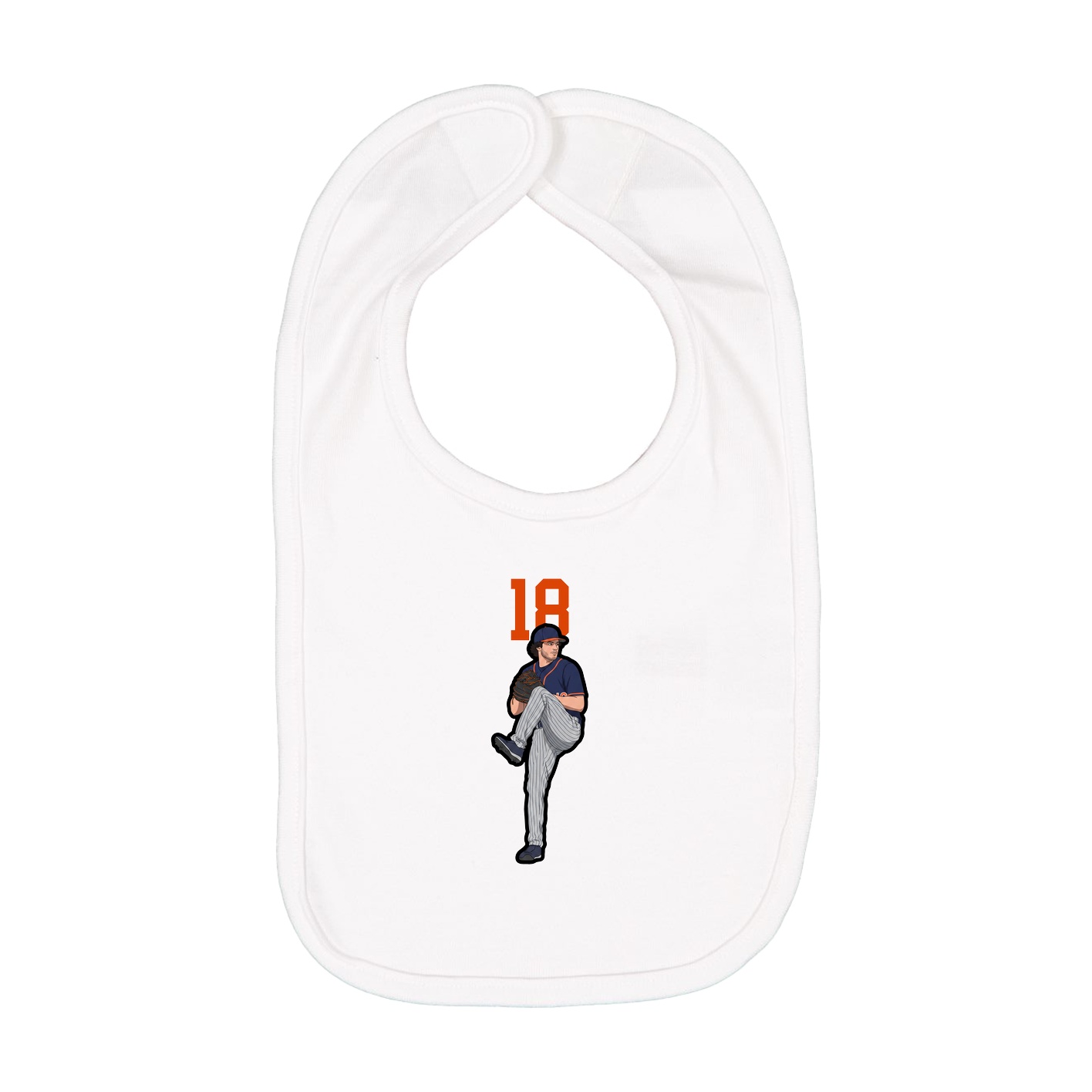 Infant Bib — Number Top in White