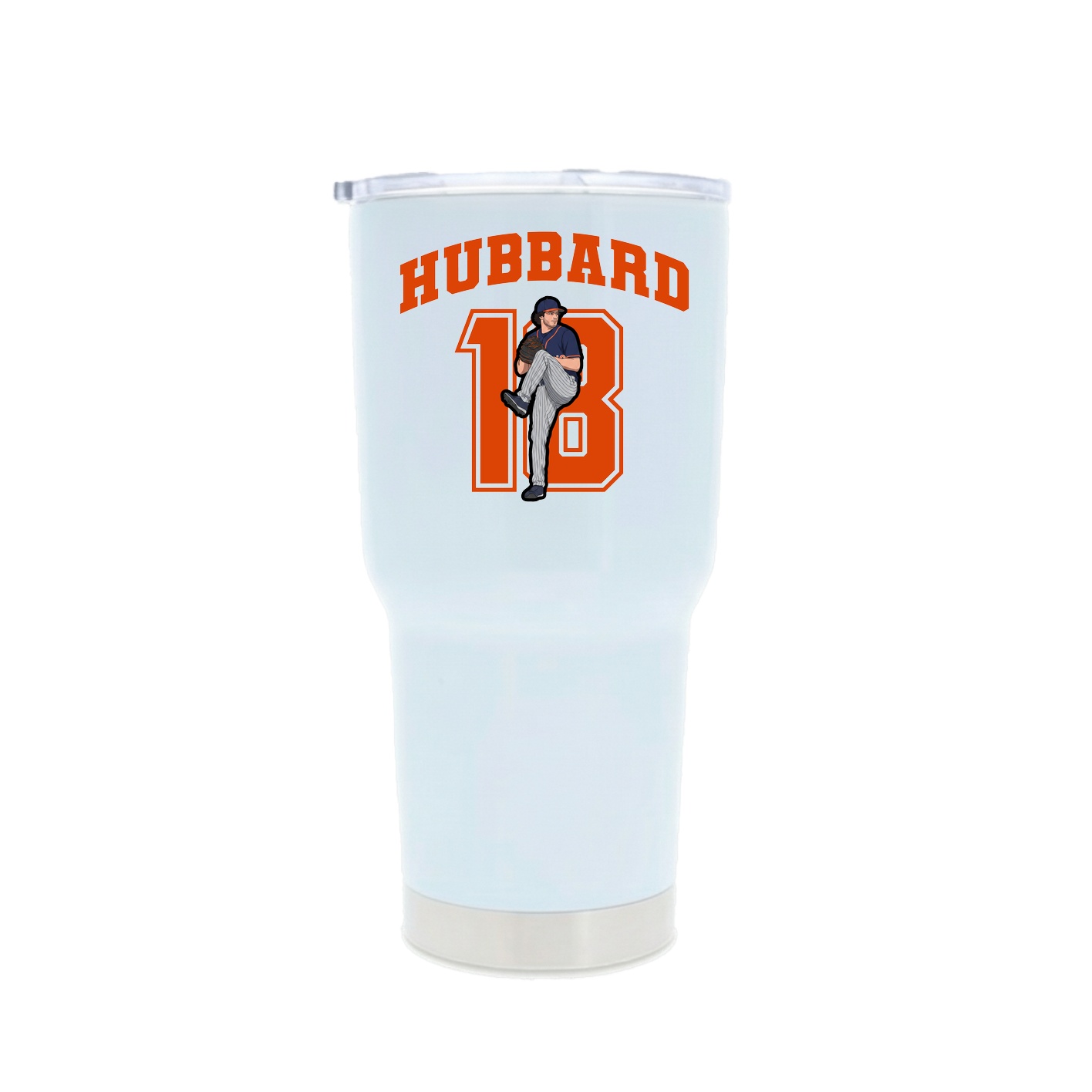 30oz Stainless Steel Tumbler — Number in White