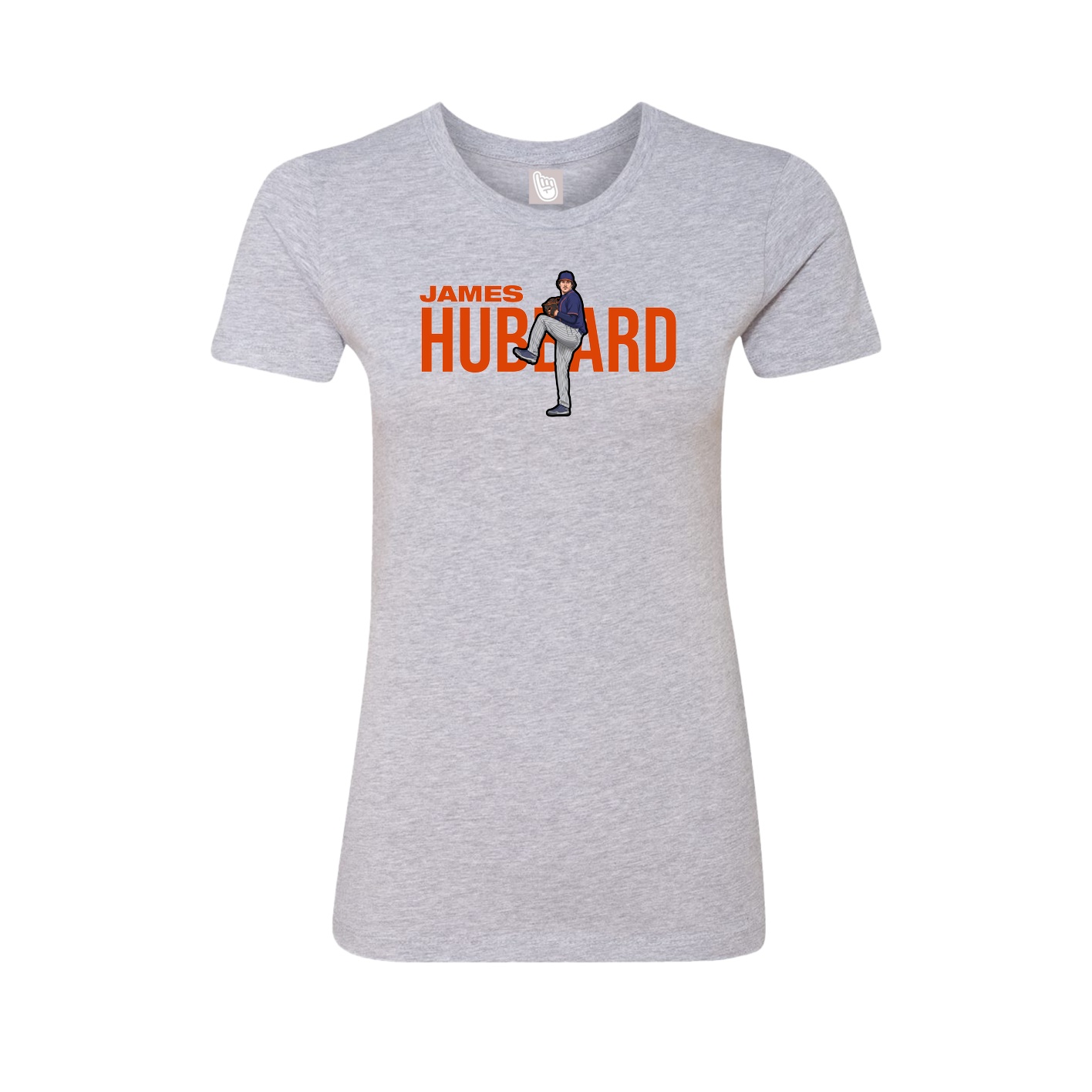Fitted Women's Tee — Player Name in Grey