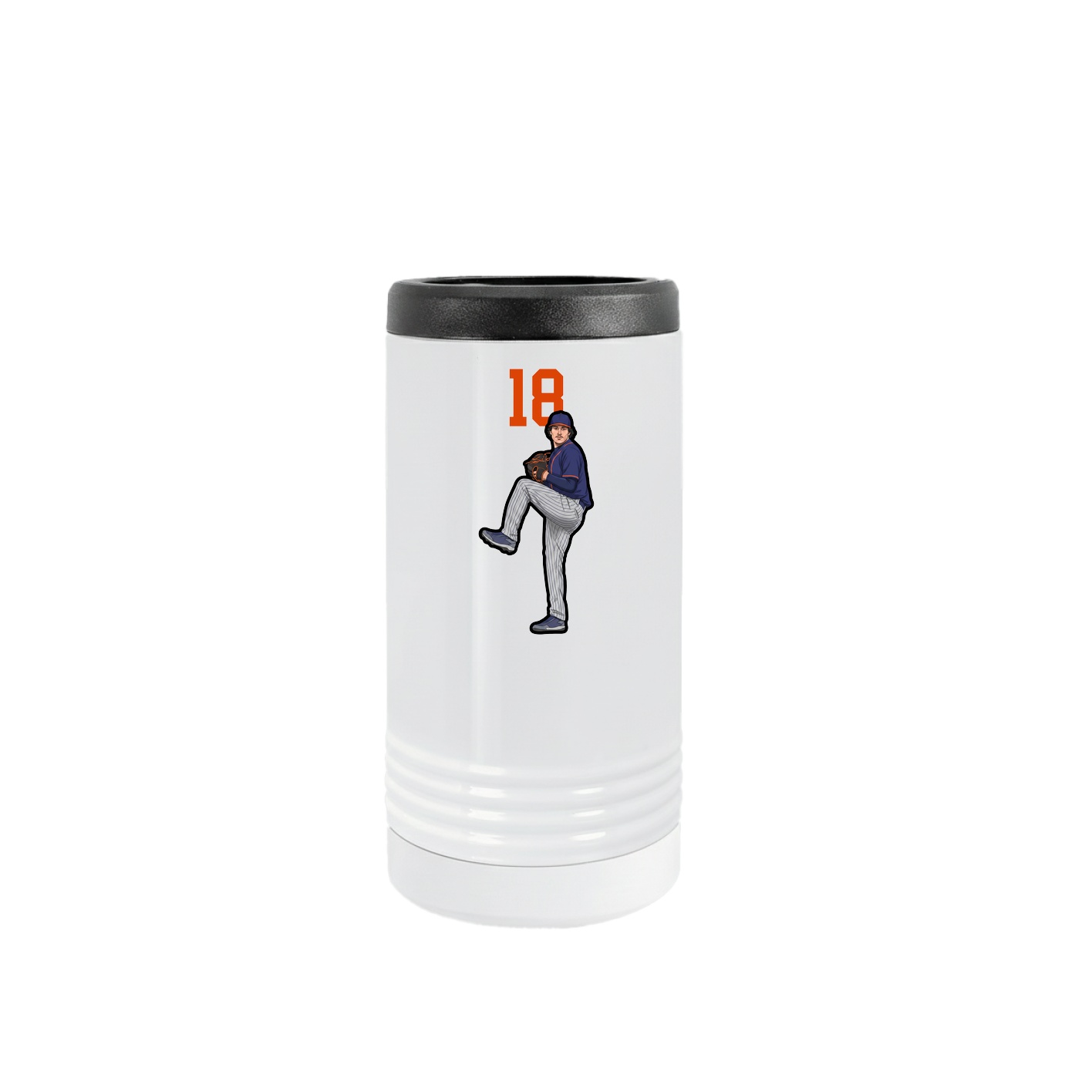 Slim Beverage Holder — Number Top in White