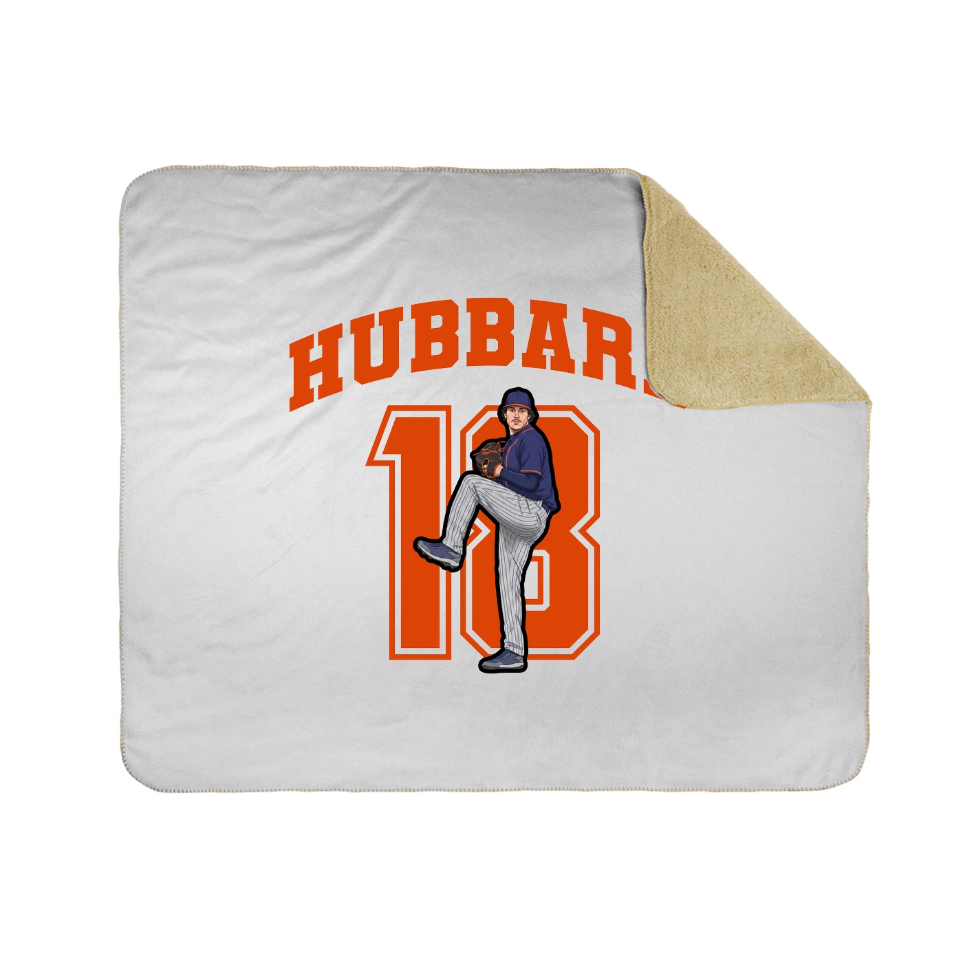 Throw Blanket — Number in White