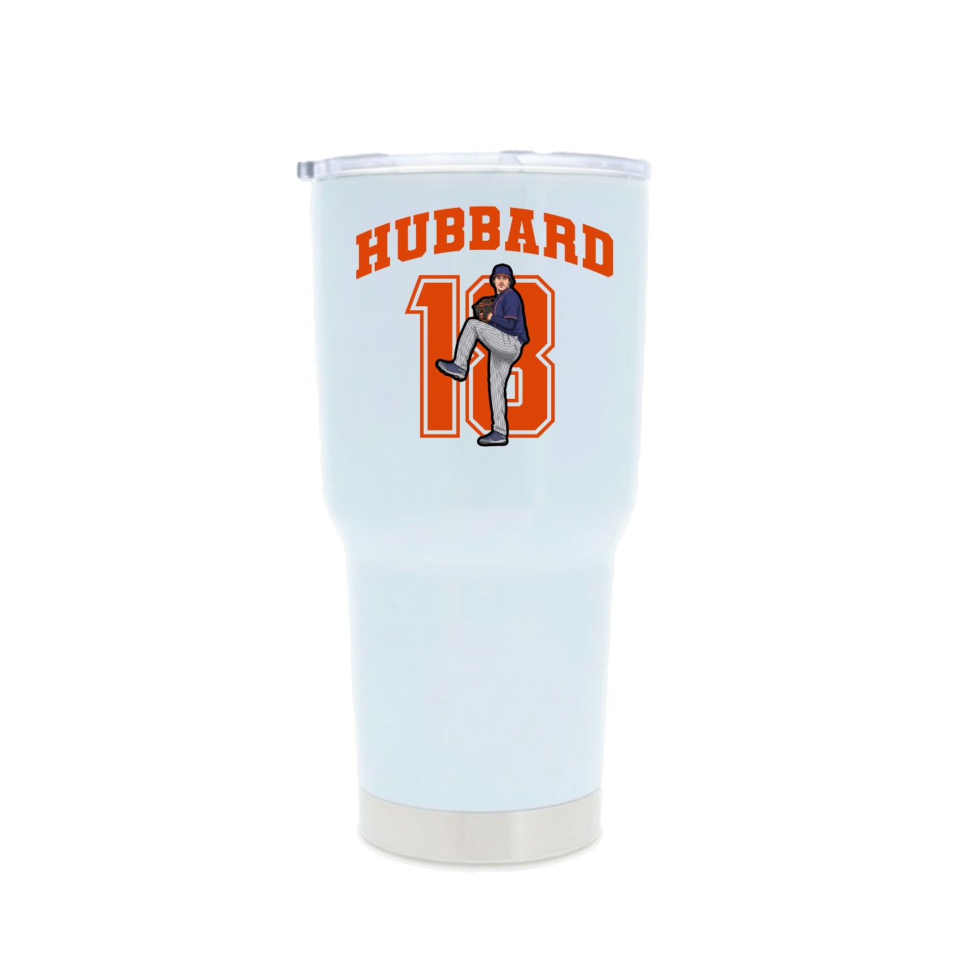30oz Stainless Steel Tumbler — Number in White