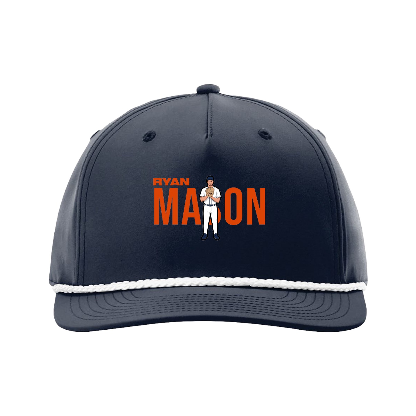 Five-Panel Classic Rope Cap — Player Name in Navy