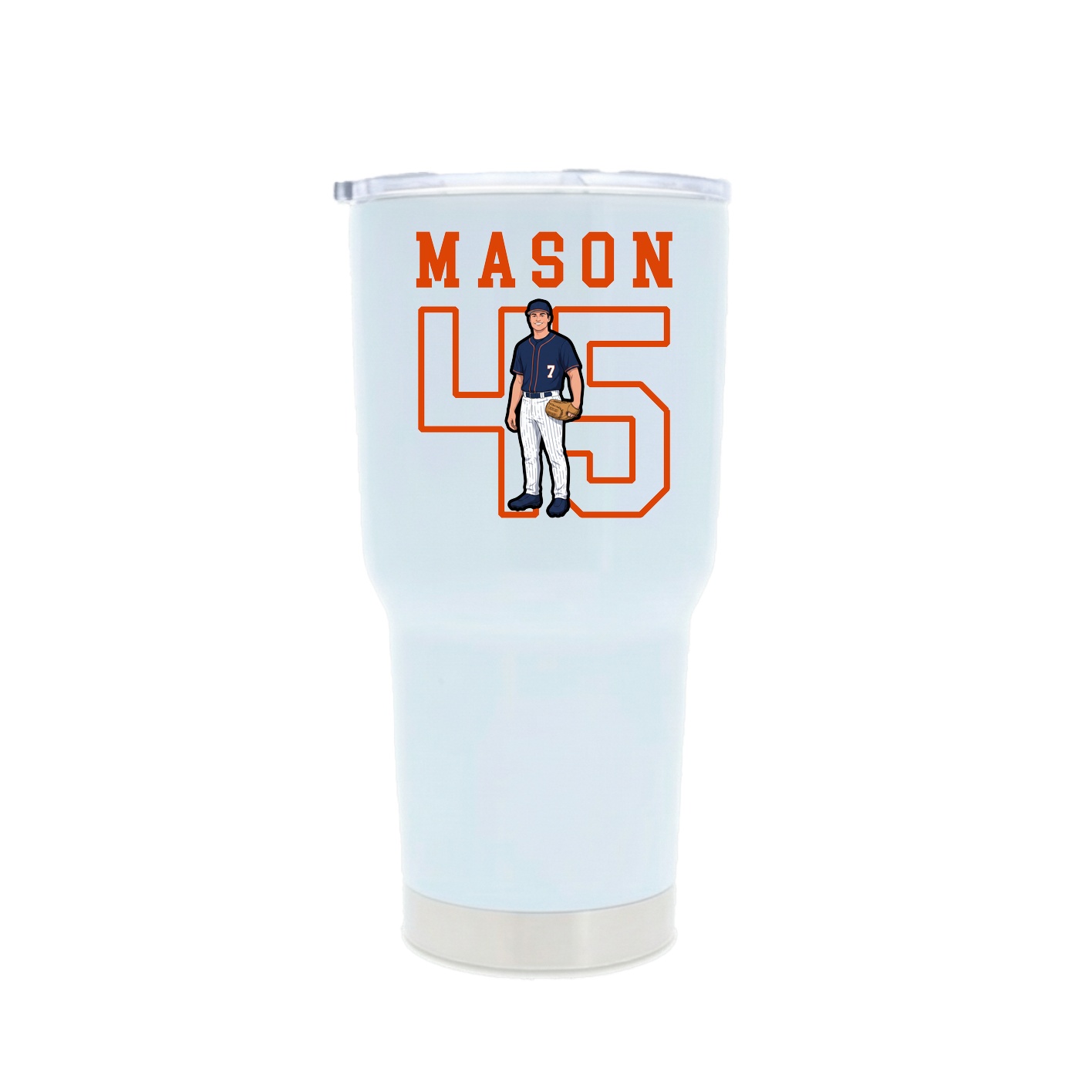 30oz Stainless Steel Tumbler — Shirsey in White