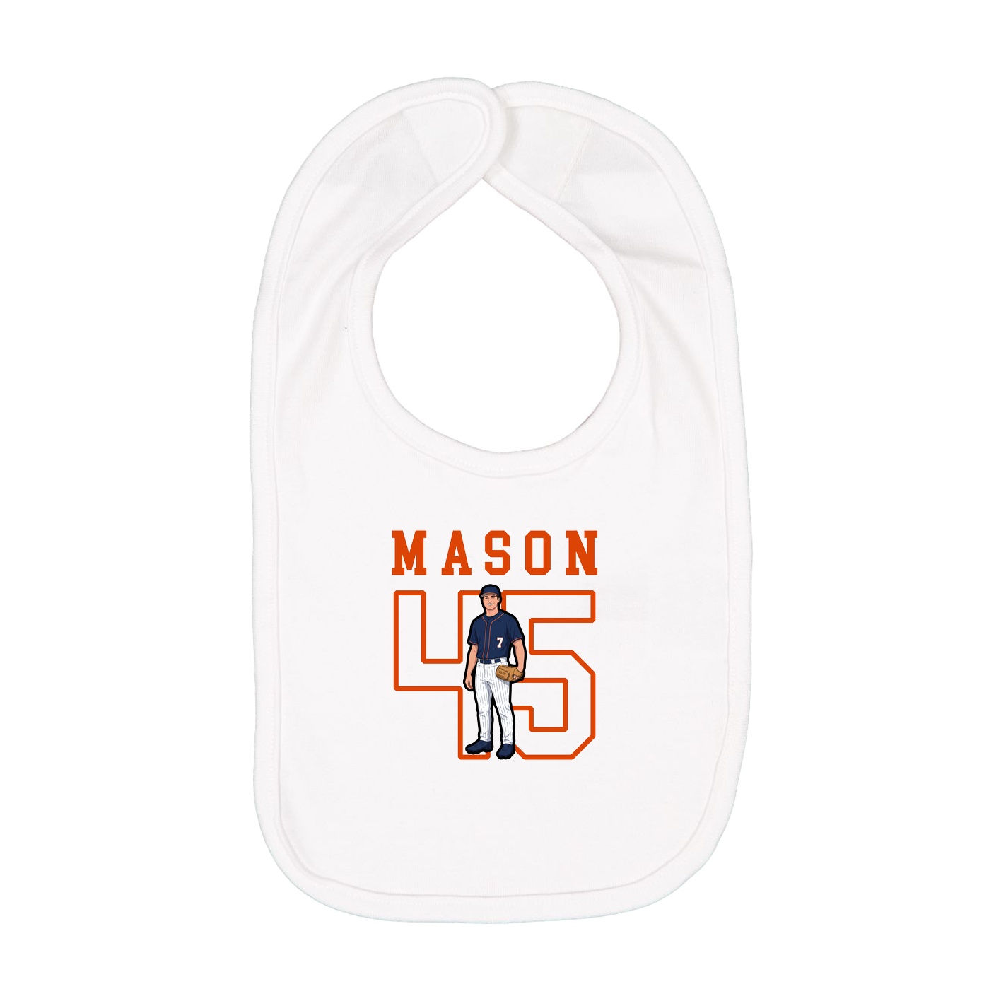 Infant Bib — Shirsey in White