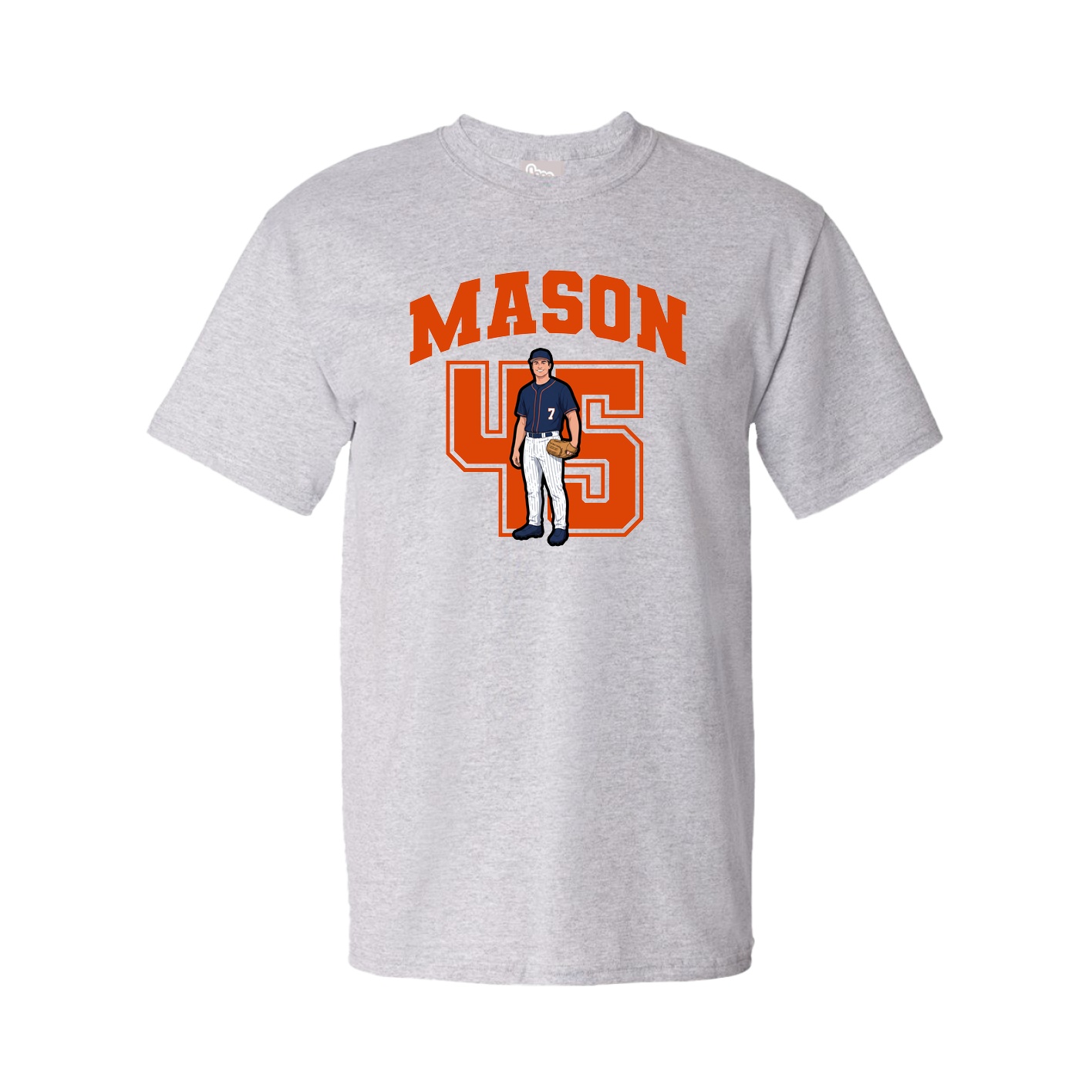 Youth Tee — Number in Grey