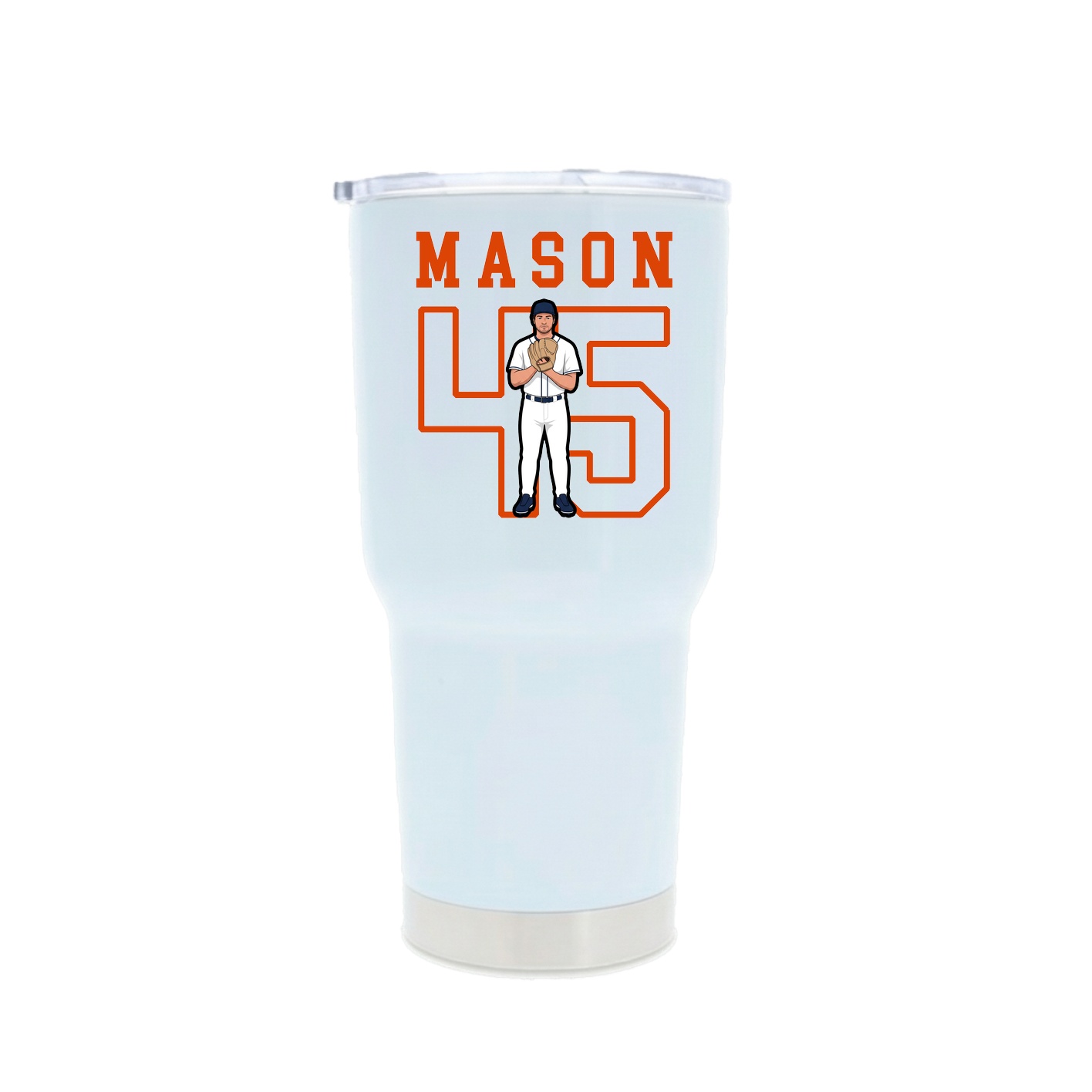 30oz Stainless Steel Tumbler — Shirsey in White