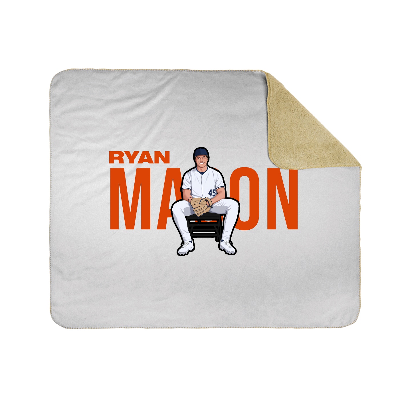Throw Blanket — Player Name in White