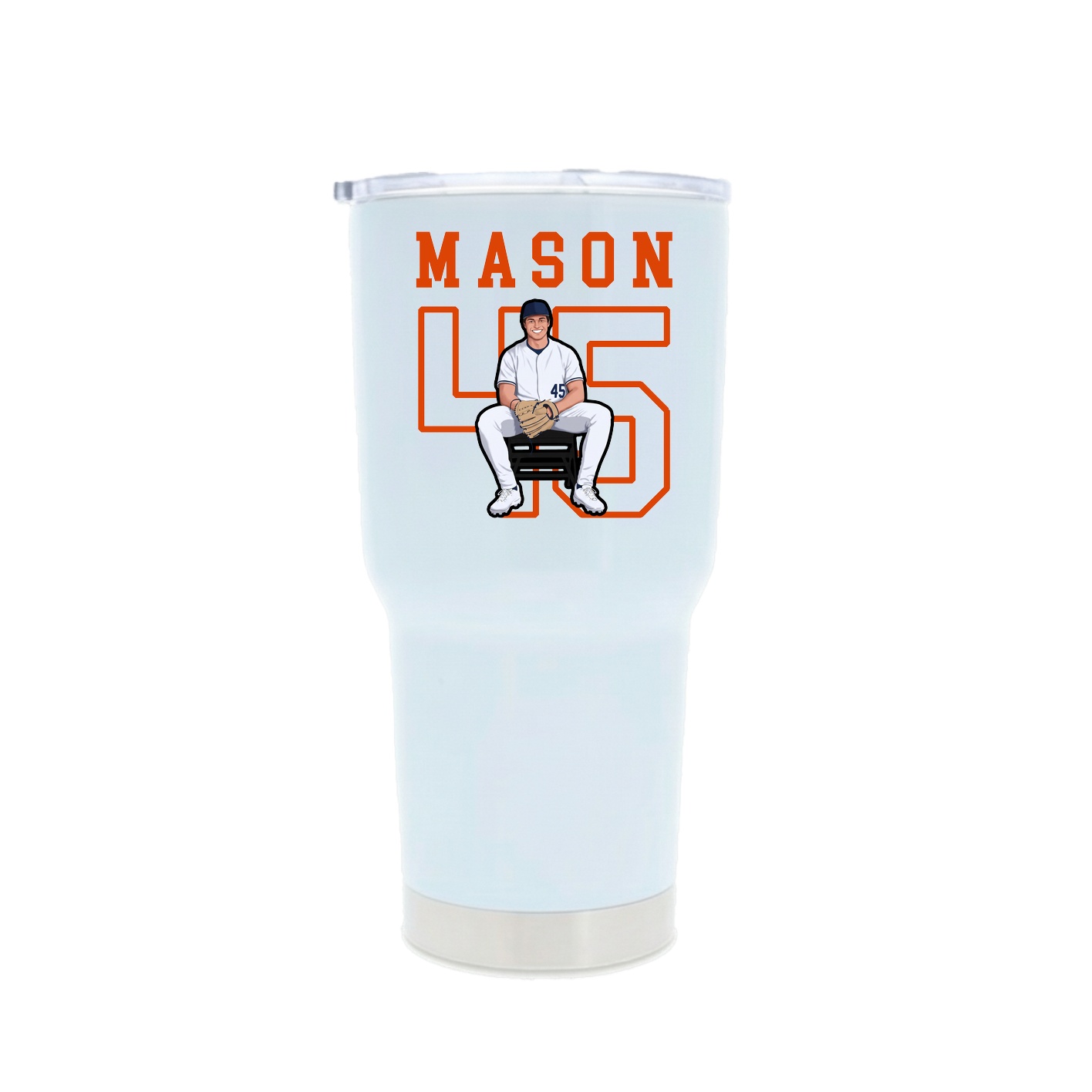30oz Stainless Steel Tumbler — Shirsey in White