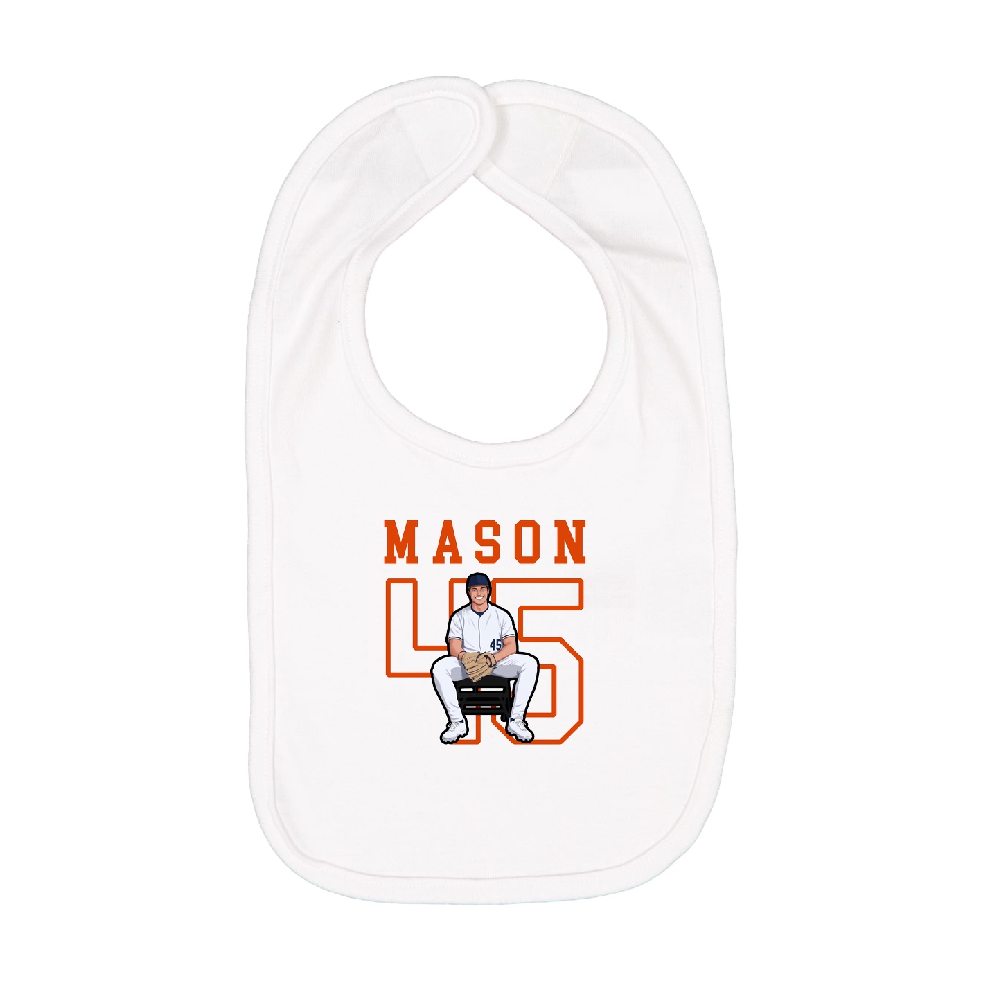 Infant Bib — Shirsey in White