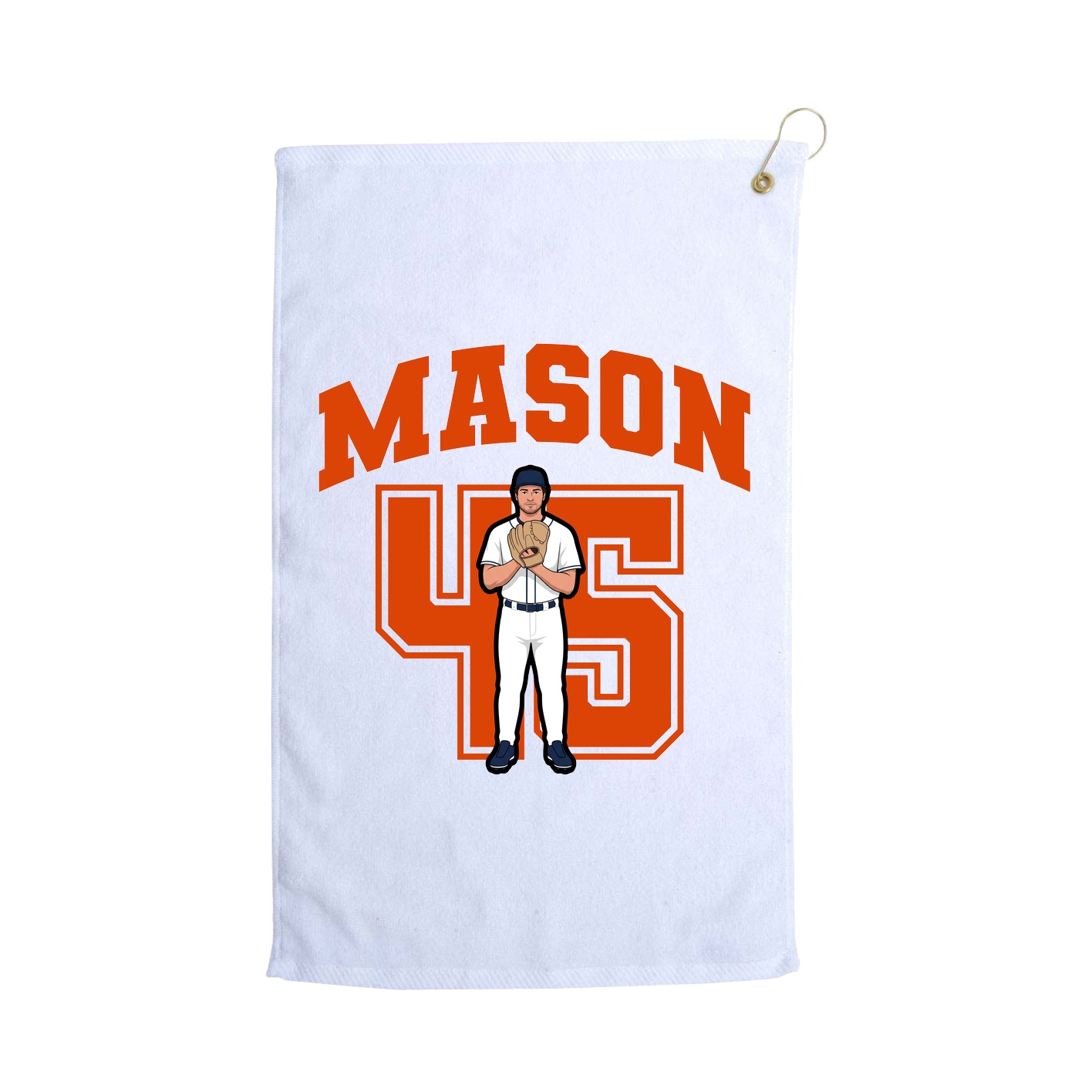 Golf Towel — Number in White