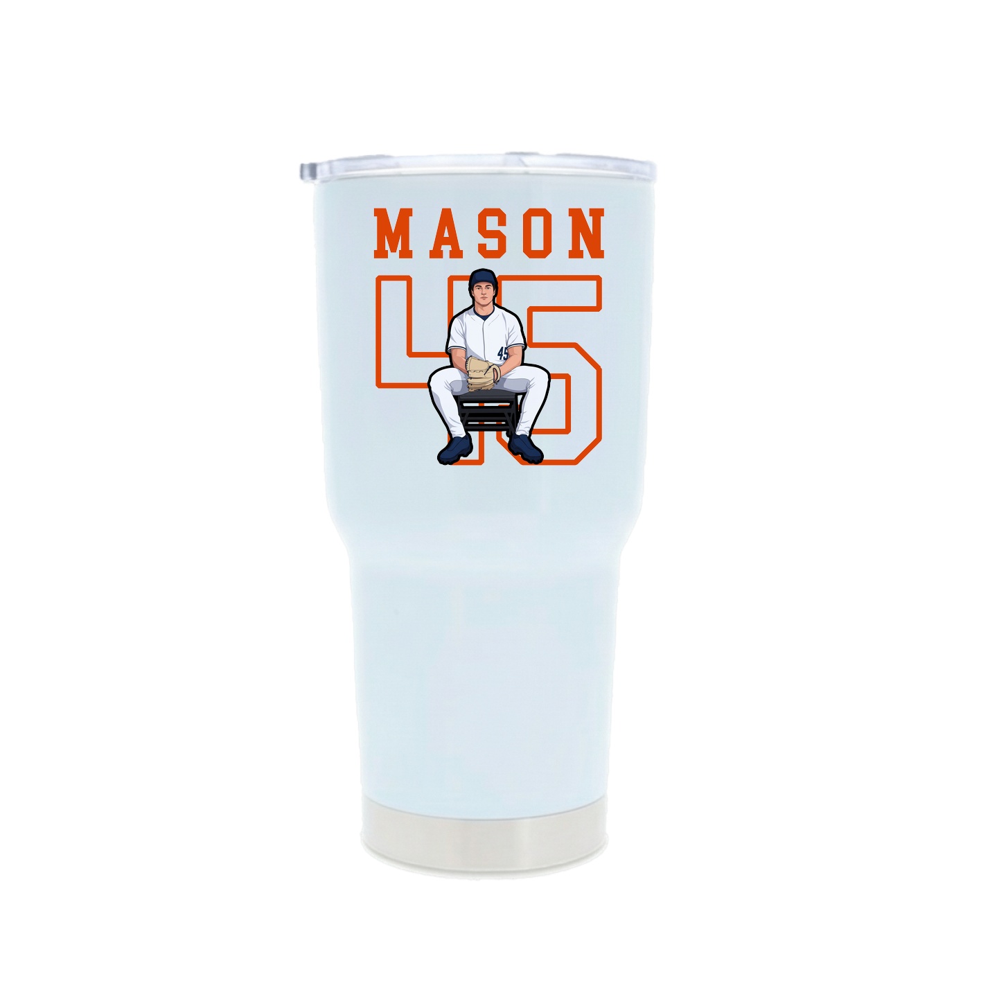 30oz Stainless Steel Tumbler — Shirsey in White