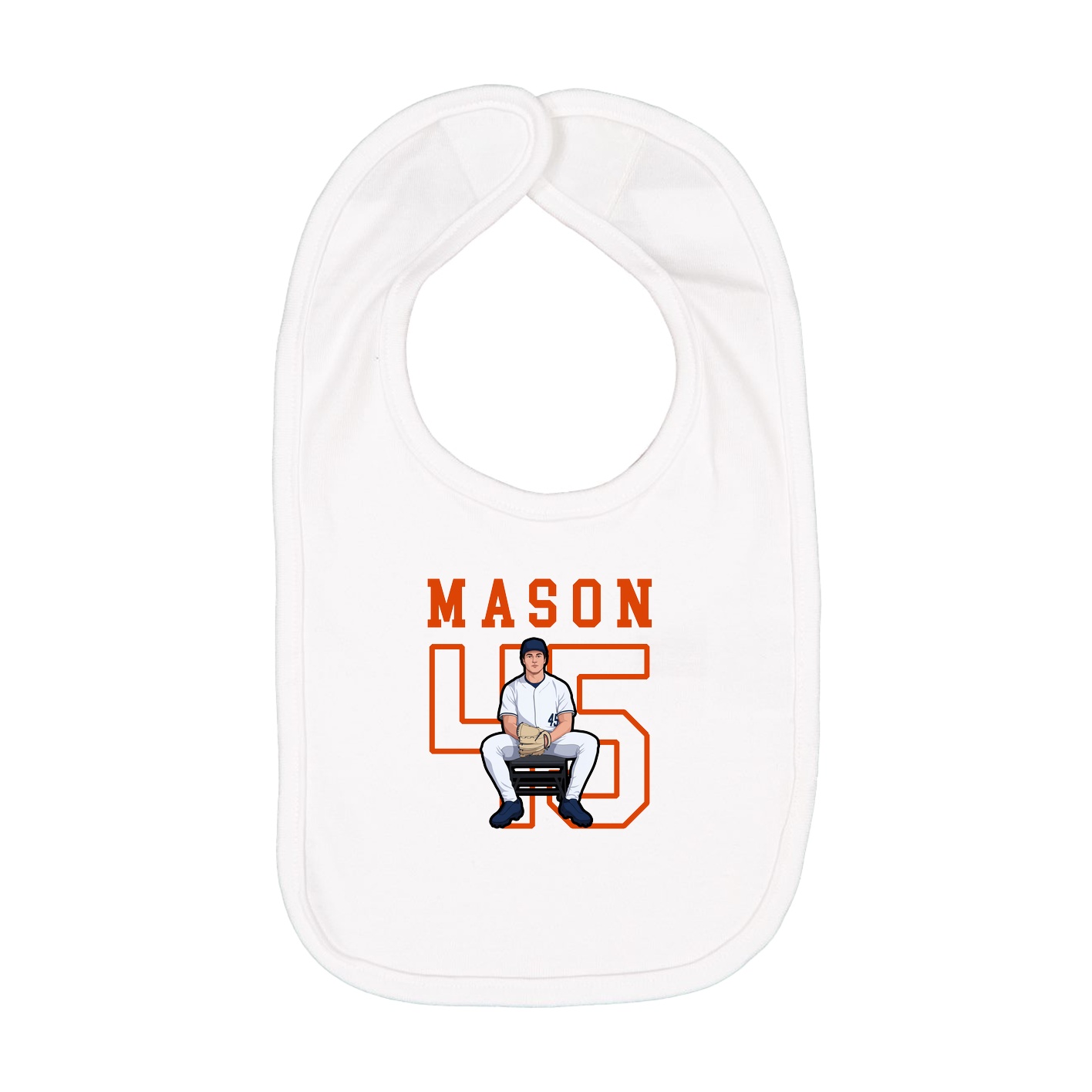 Infant Bib — Shirsey in White