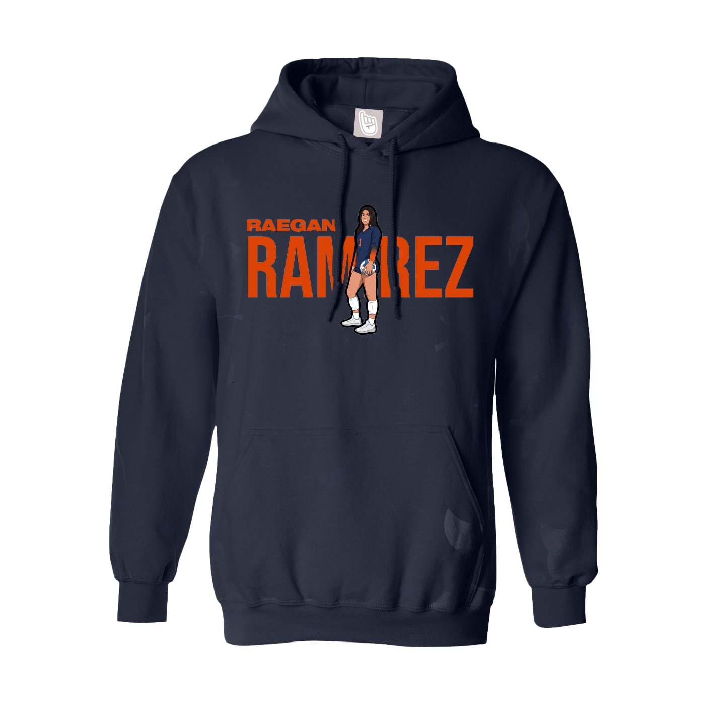 Youth Hoodie — Player Name in Navy