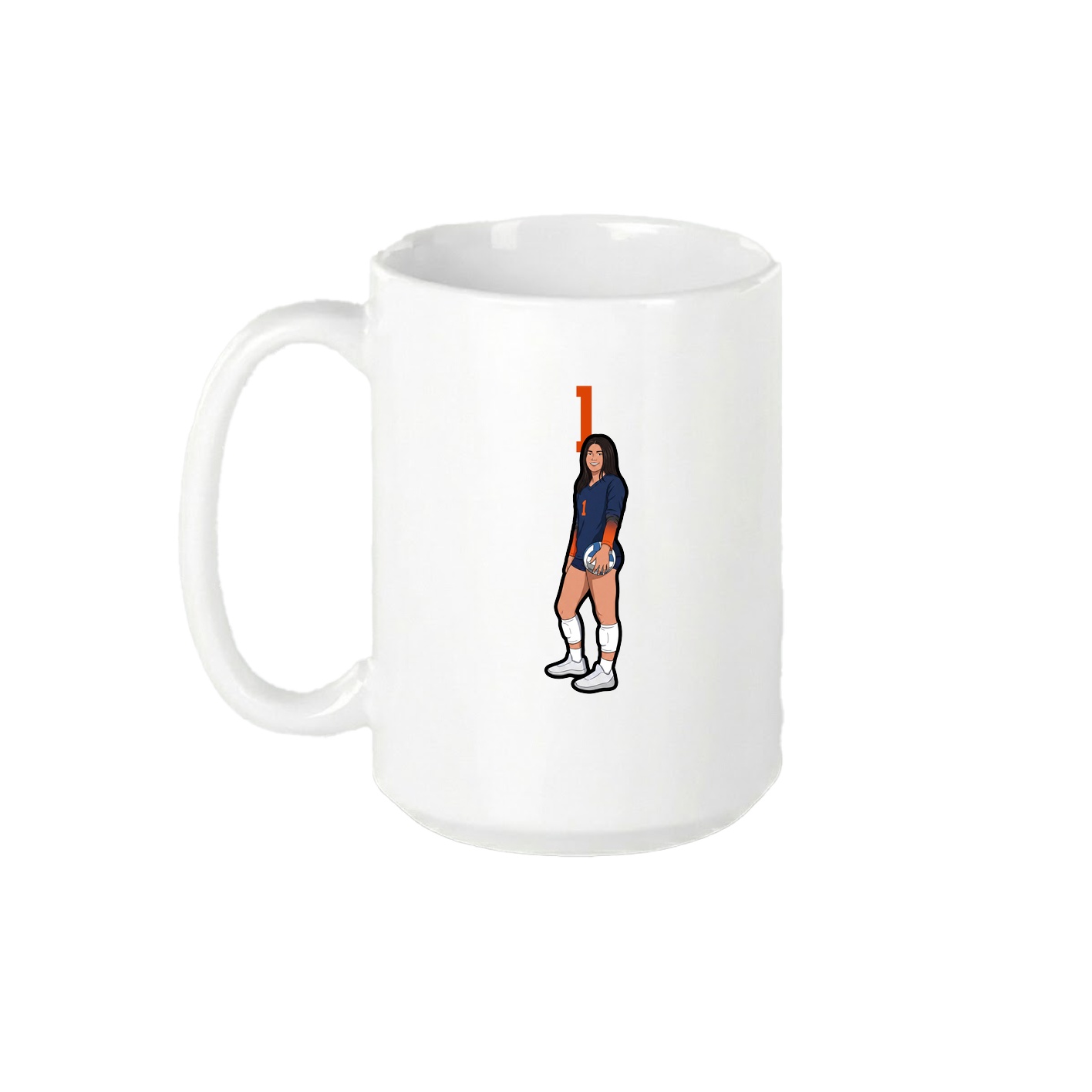 15oz Coffee Mug — Number Top in White