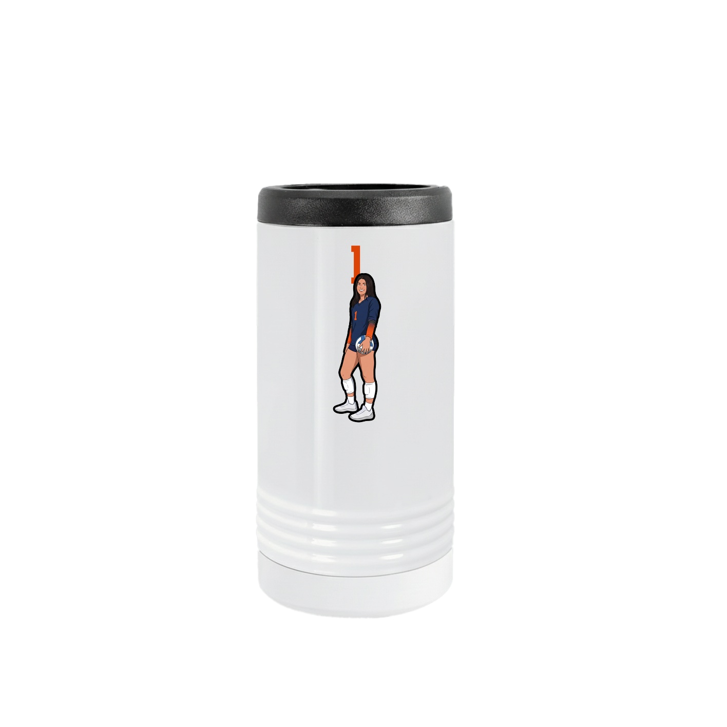 Slim Beverage Holder — Number Top in White