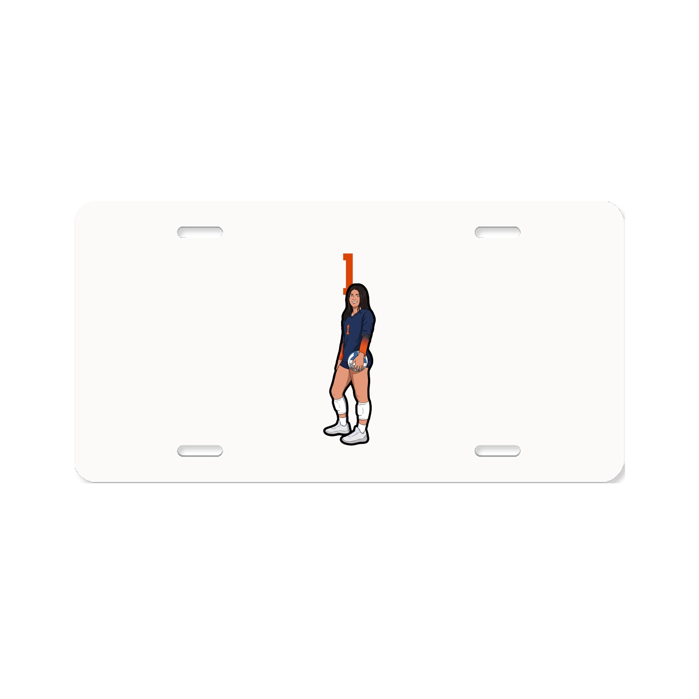 License Plate — Number Top in Classic