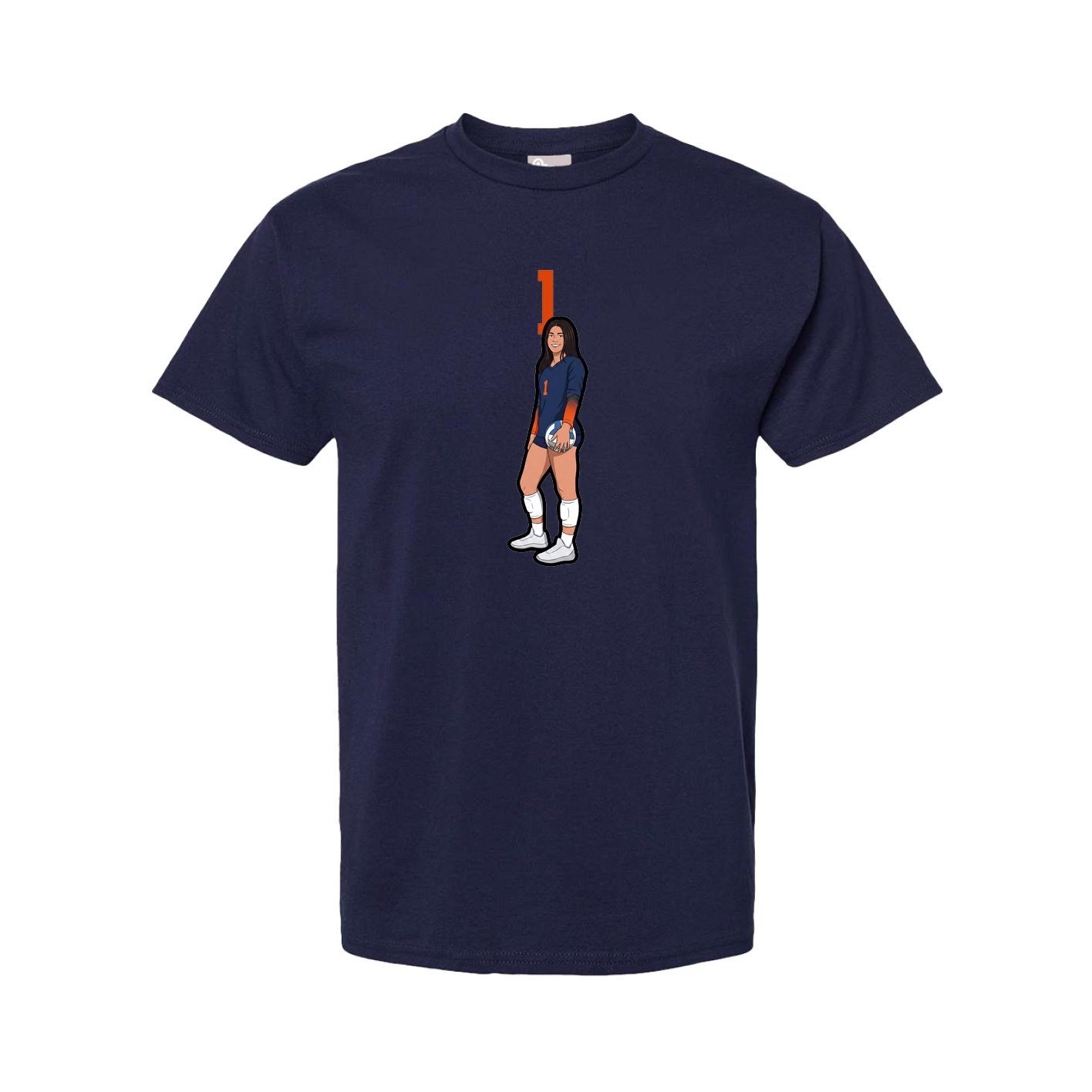 Tee — Number Top in Navy