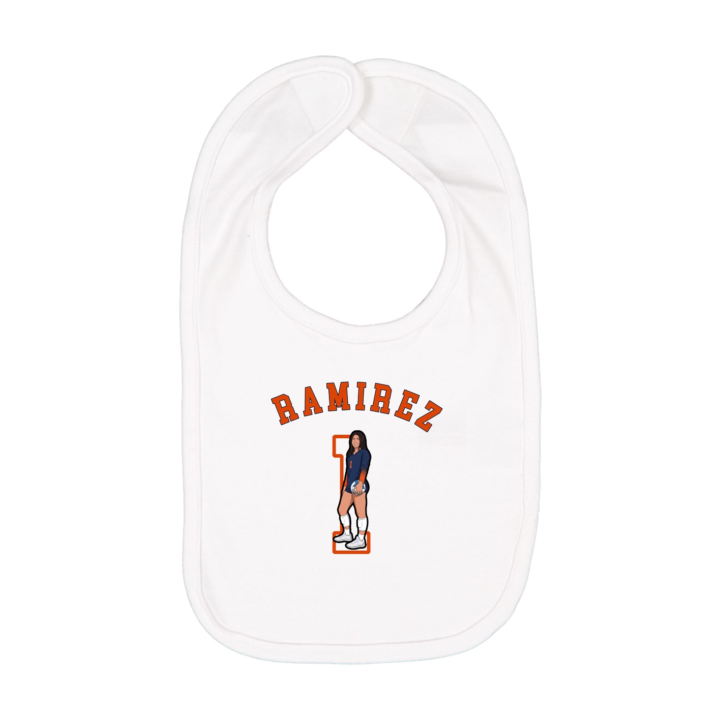 Infant Bib — Shirsey Arch in White