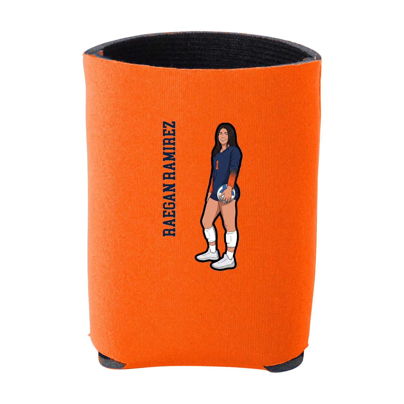 Can Holder — Name Vertical in Orange