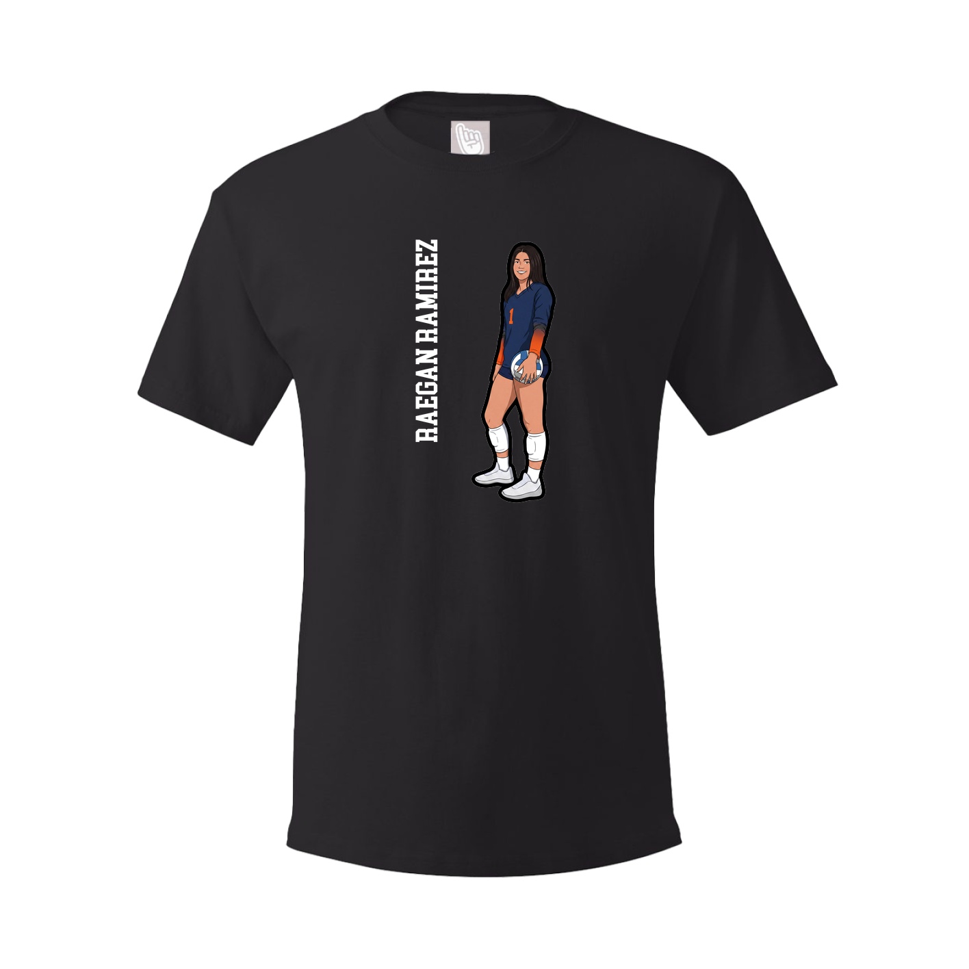 Tee — Name Vertical in Black