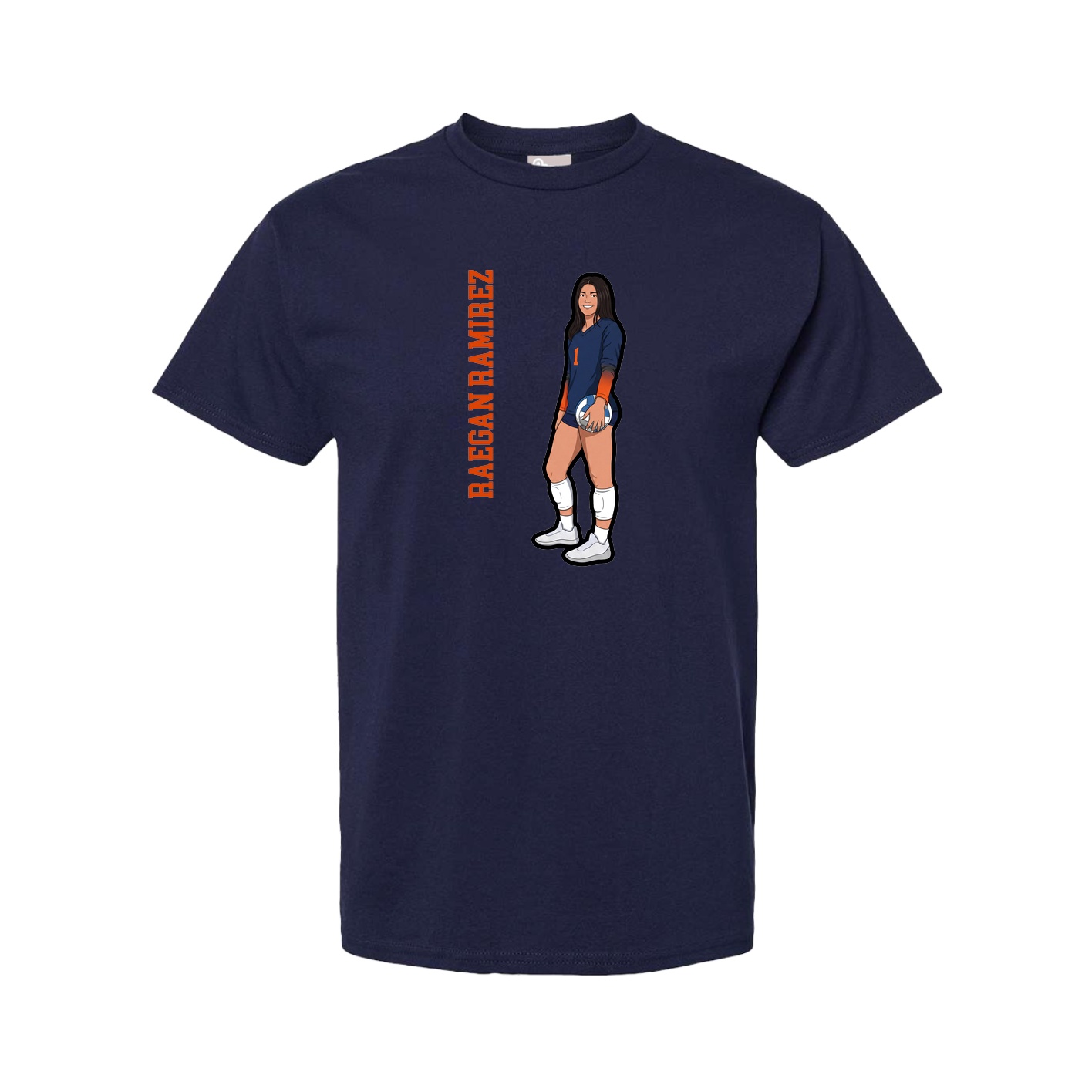 Youth Tee — Name Vertical in Navy